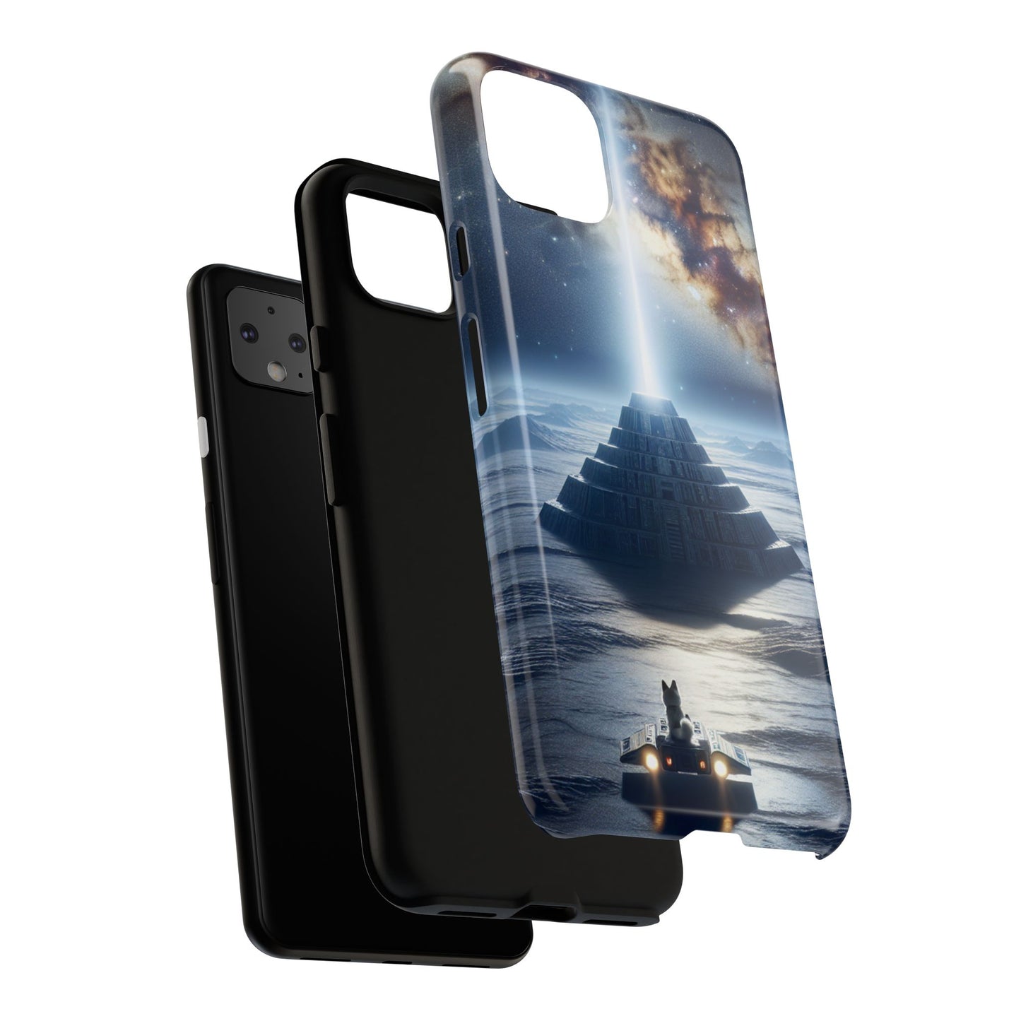 61C Akita Space Adventure Phone Case – Dual-Layer Protective Cover for iPhone & Android