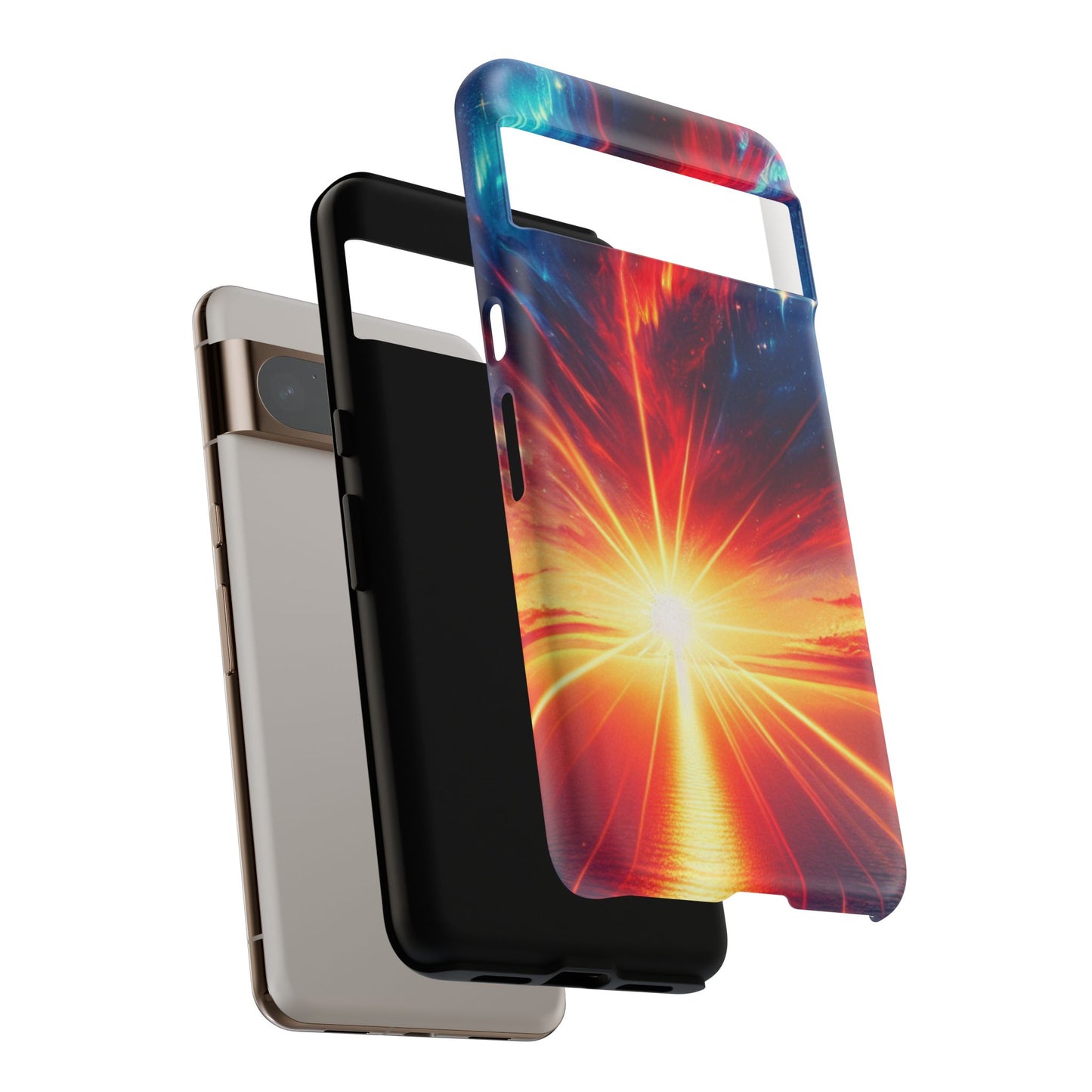 63B2 Sunrise Landscape Art Phone Case – Glossy or Matte Dual-Layer Cover for iPhone & Android