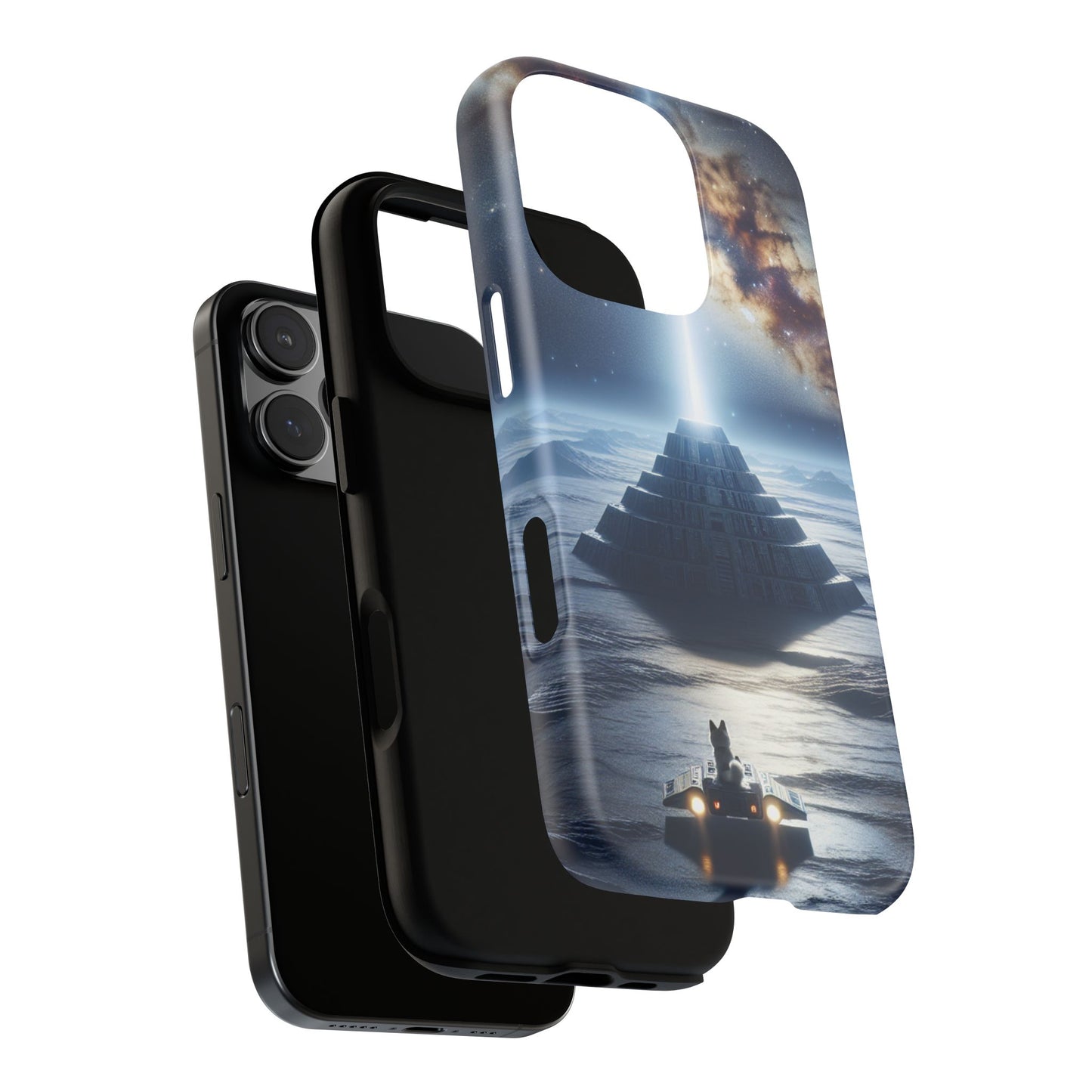 61C Akita Space Adventure Phone Case – Dual-Layer Protective Cover for iPhone & Android