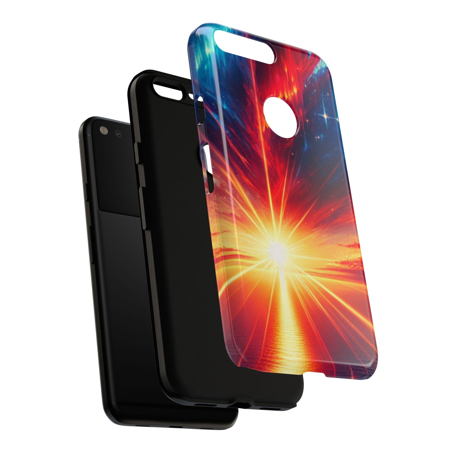 63B2 Sunrise Landscape Art Phone Case – Glossy or Matte Dual-Layer Cover for iPhone & Android
