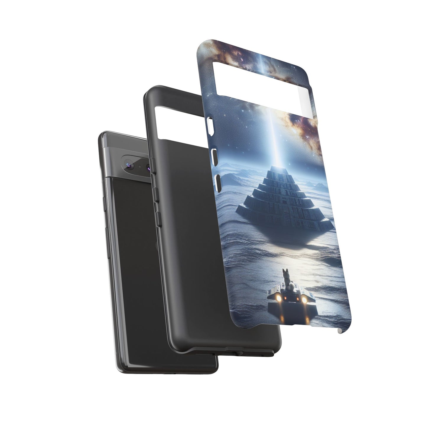 61C Akita Space Adventure Phone Case – Dual-Layer Protective Cover for iPhone & Android