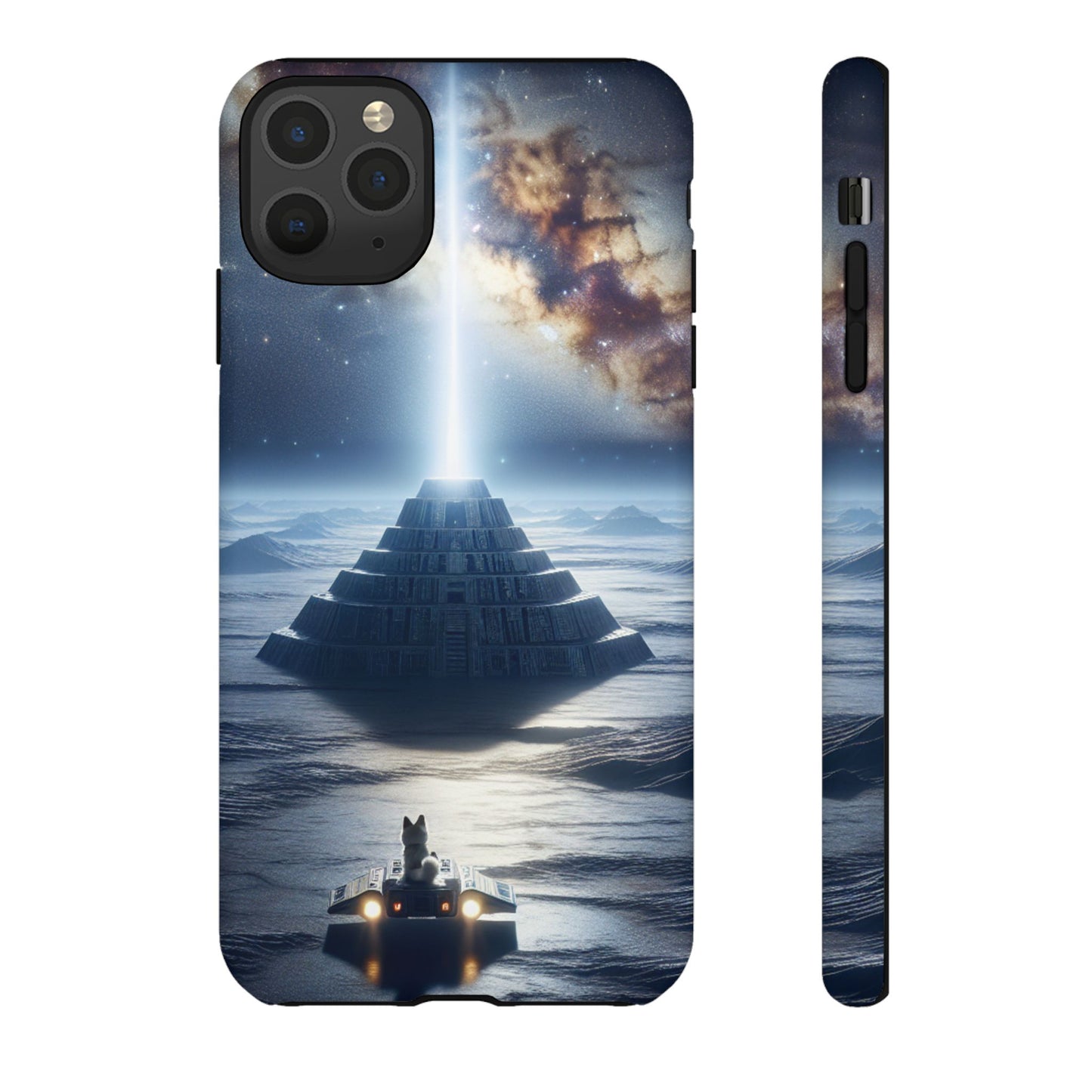 61C Akita Space Adventure Phone Case – Dual-Layer Protective Cover for iPhone & Android
