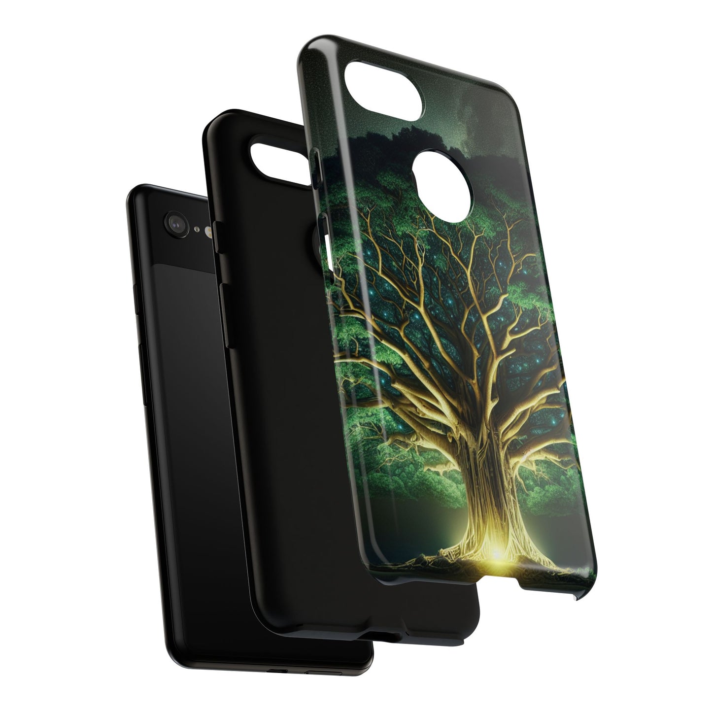 63B1 Tree of Life Nature Art Phone Case – Glossy or Matte Dual-Layer Cover for iPhone & Android