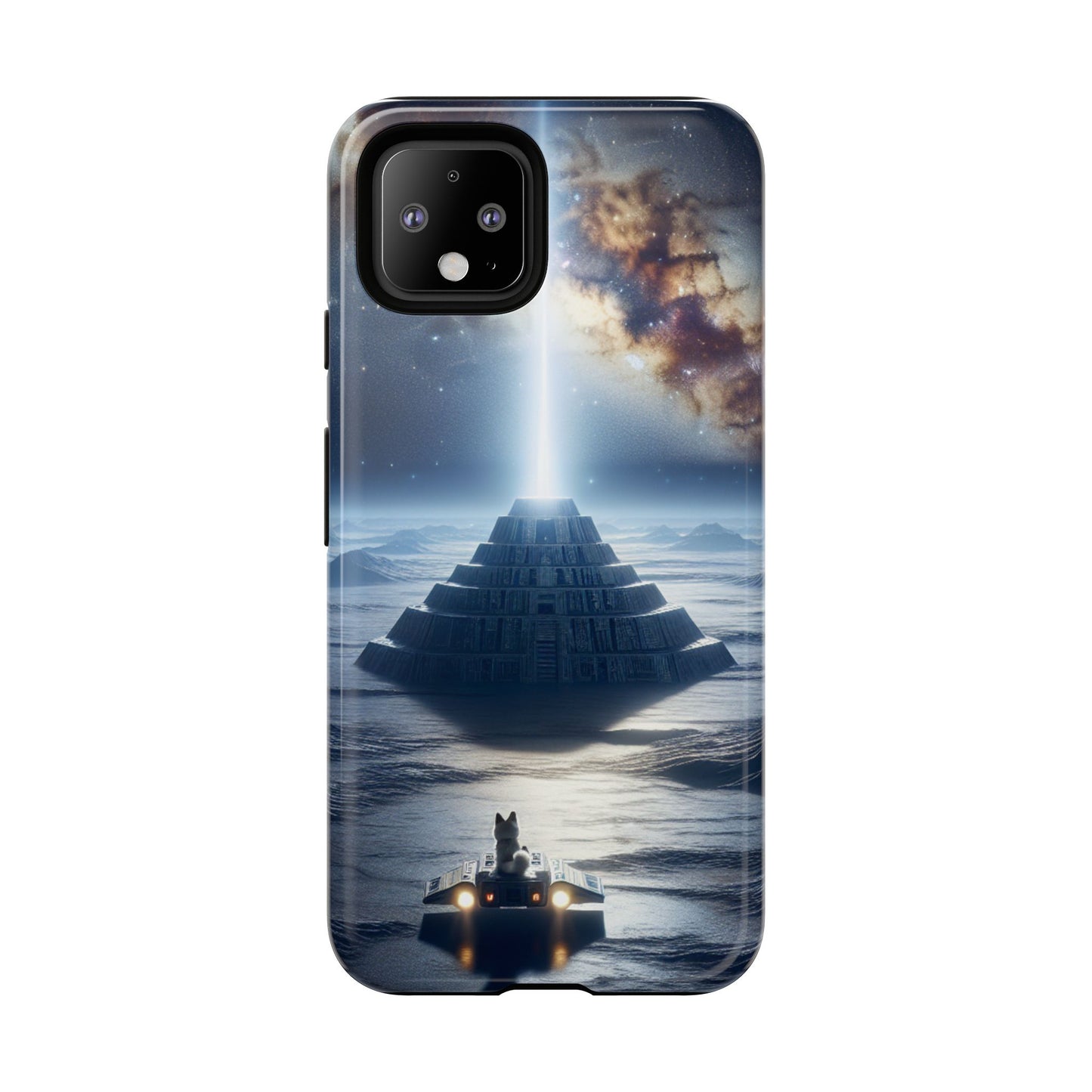 61C Akita Space Adventure Phone Case – Dual-Layer Protective Cover for iPhone & Android