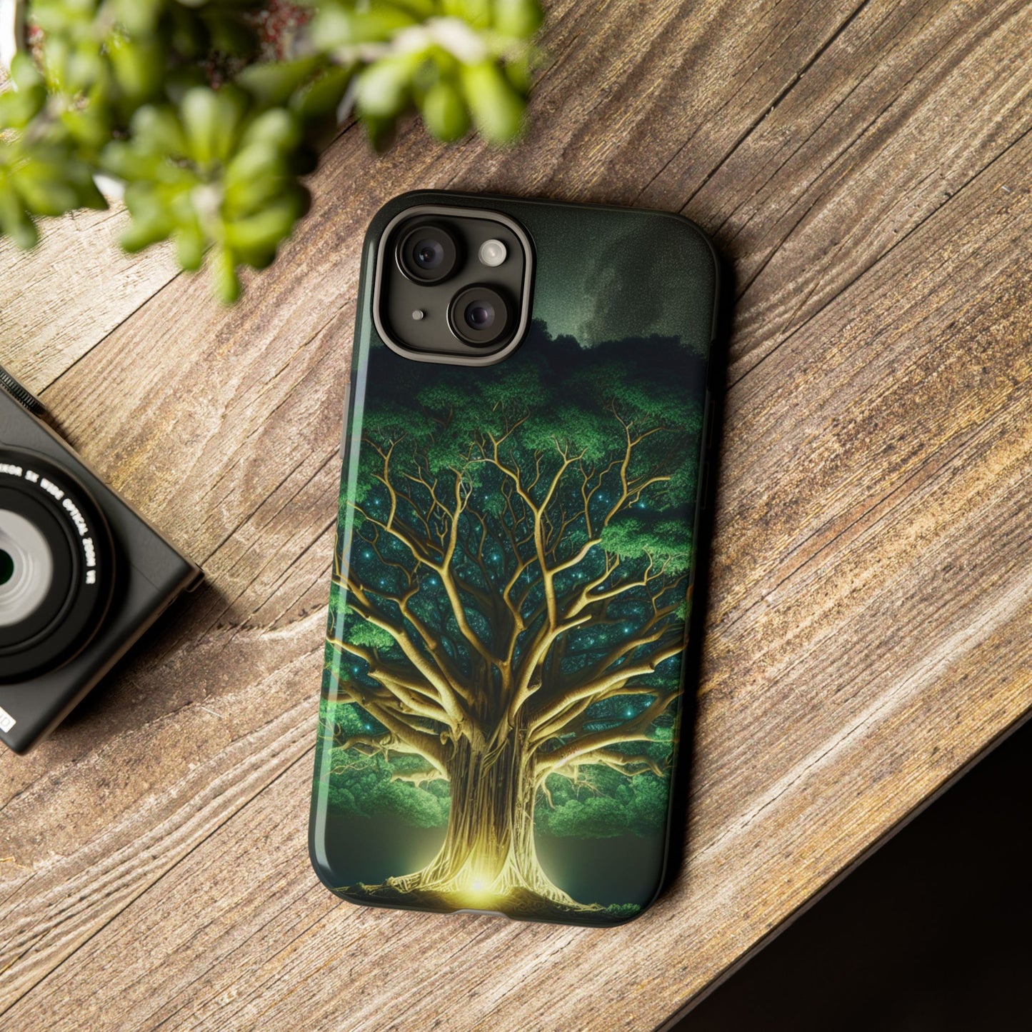 63B1 Tree of Life Nature Art Phone Case – Glossy or Matte Dual-Layer Cover for iPhone & Android