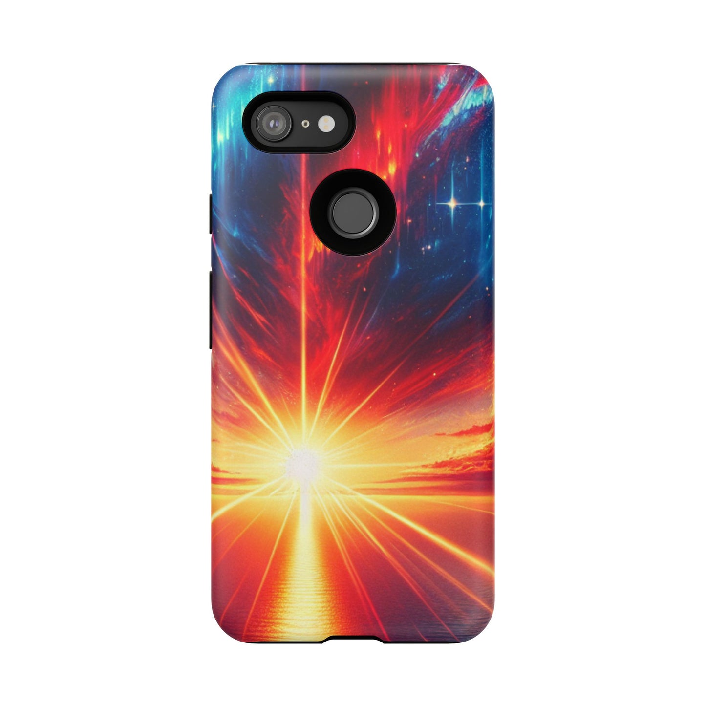 63B2 Sunrise Landscape Art Phone Case – Glossy or Matte Dual-Layer Cover for iPhone & Android