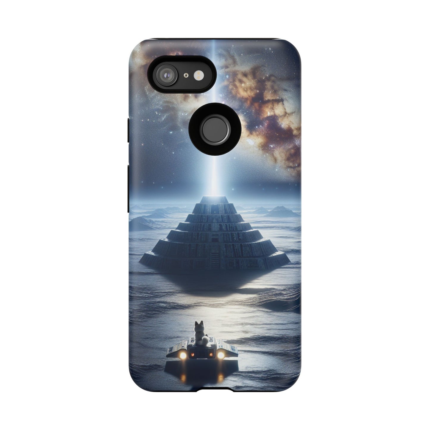 61C Akita Space Adventure Phone Case – Dual-Layer Protective Cover for iPhone & Android