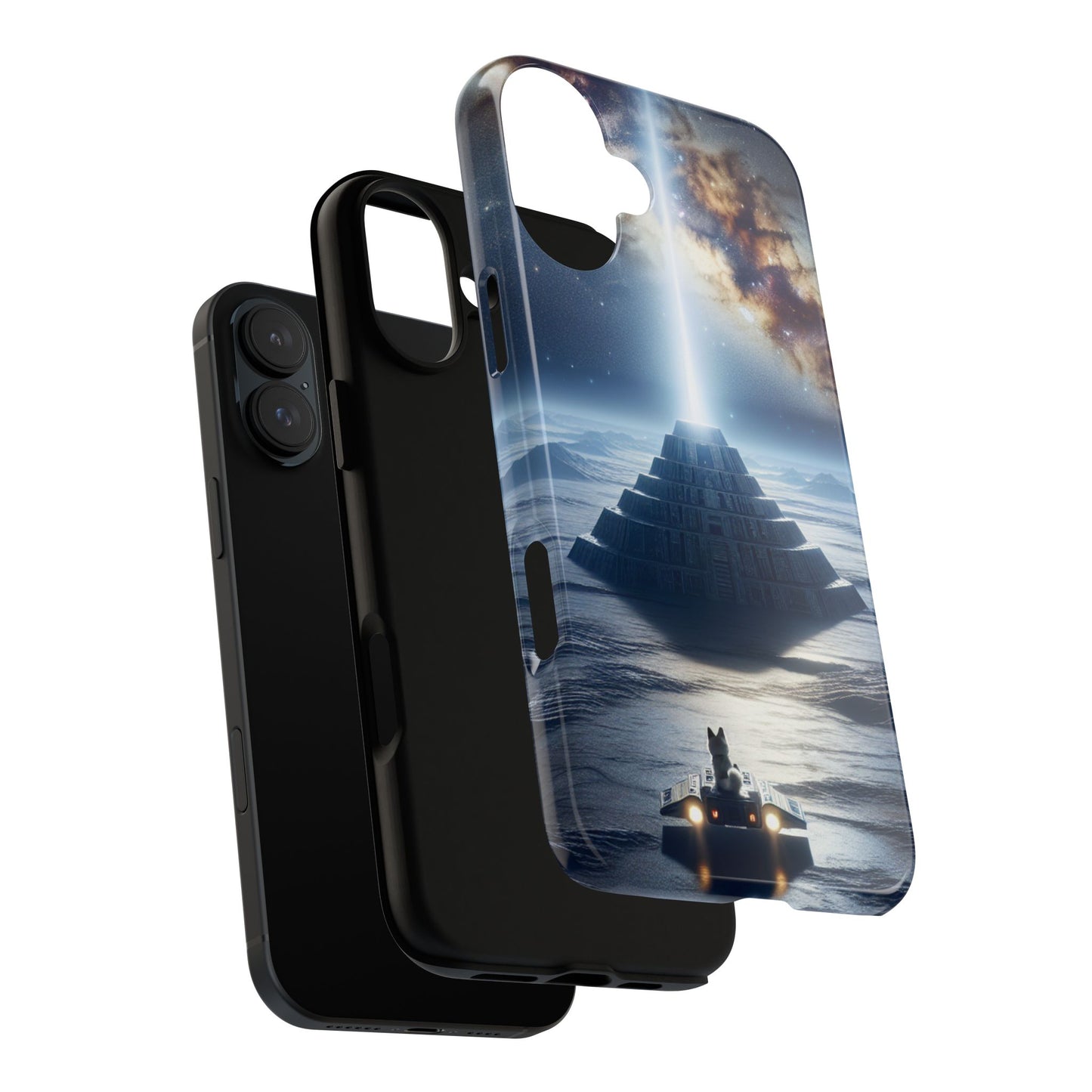 61C Akita Space Adventure Phone Case – Dual-Layer Protective Cover for iPhone & Android