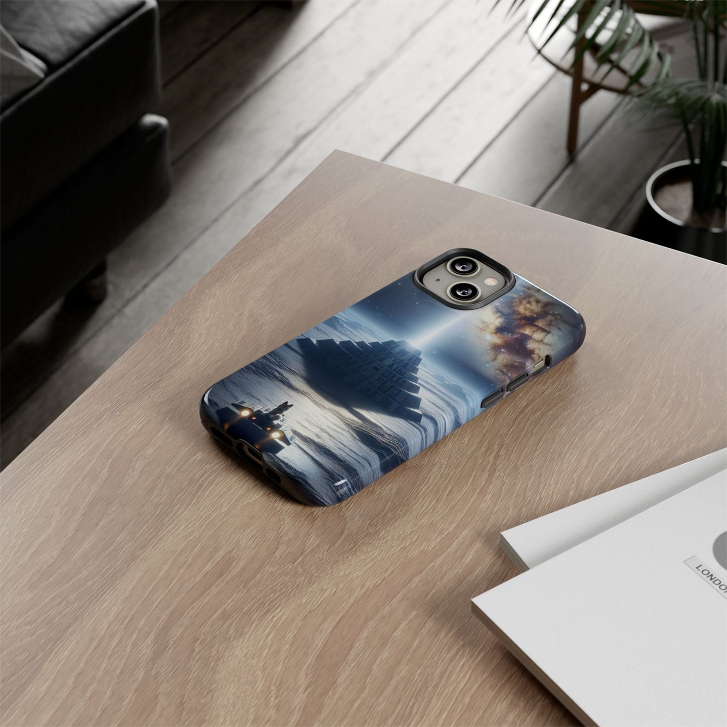 61C Akita Space Adventure Phone Case – Dual-Layer Protective Cover for iPhone & Android