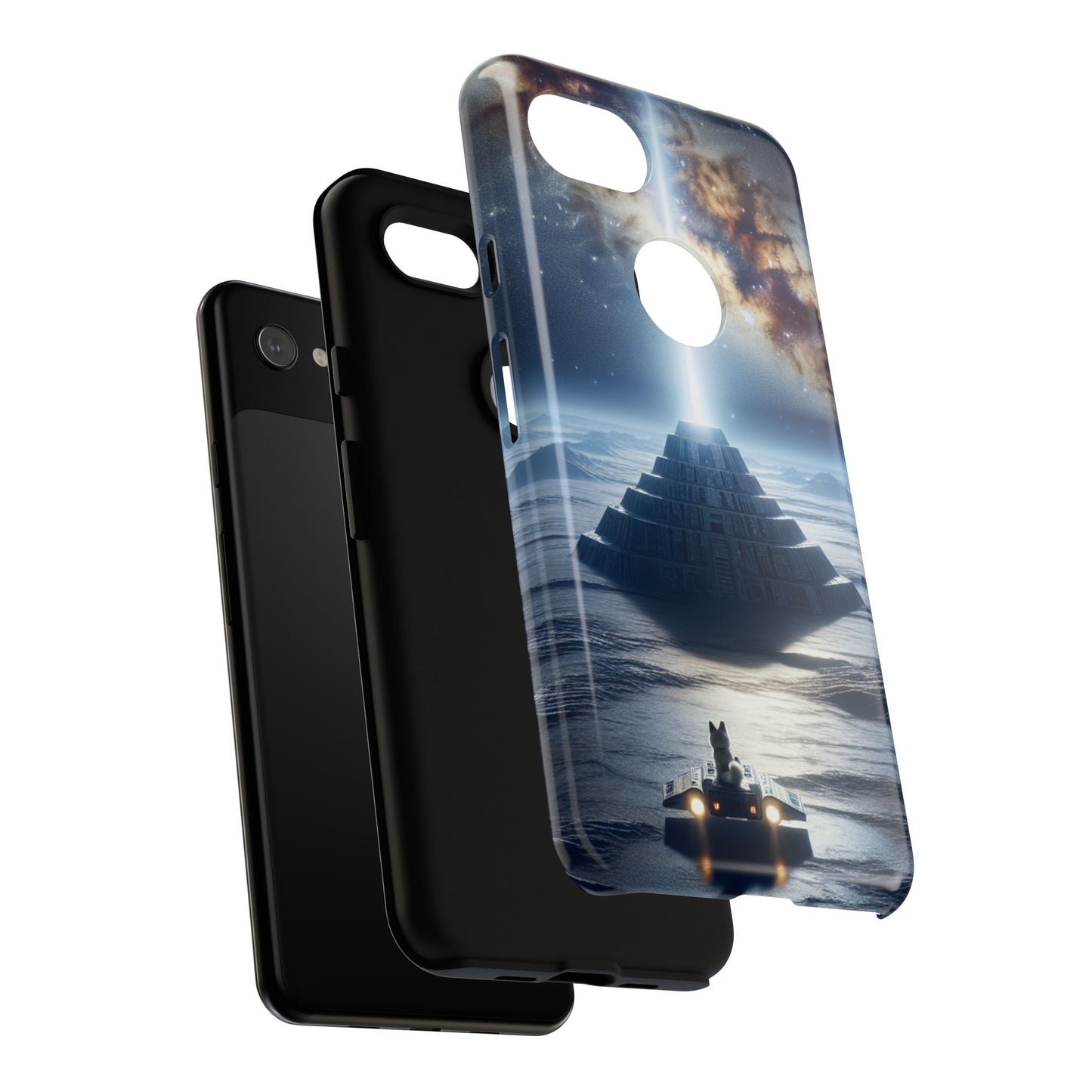 61C Akita Space Adventure Phone Case – Dual-Layer Protective Cover for iPhone & Android