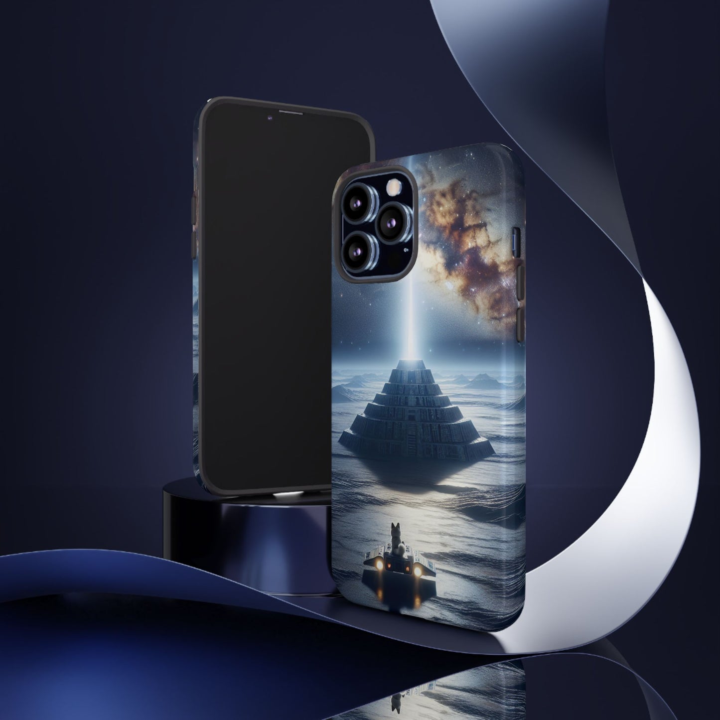 61C Akita Space Adventure Phone Case – Dual-Layer Protective Cover for iPhone & Android