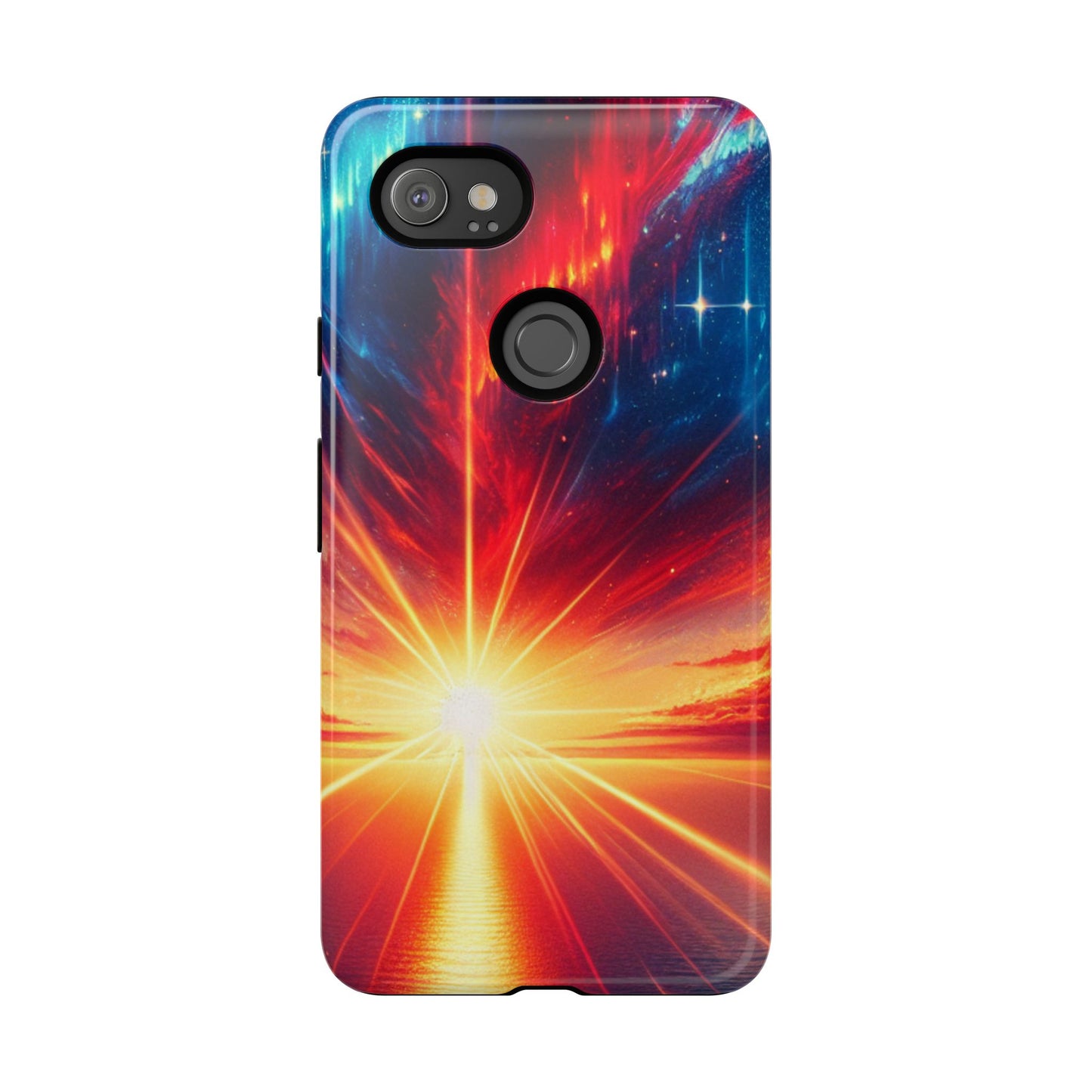 63B2 Sunrise Landscape Art Phone Case – Glossy or Matte Dual-Layer Cover for iPhone & Android