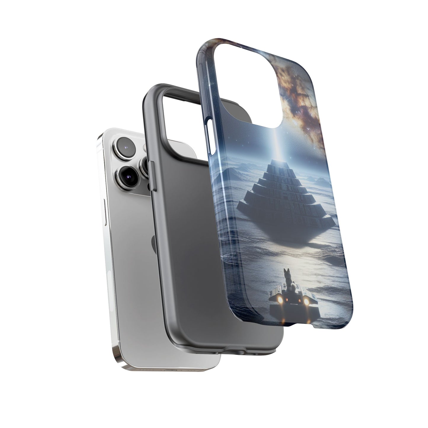 61C Akita Space Adventure Phone Case – Dual-Layer Protective Cover for iPhone & Android
