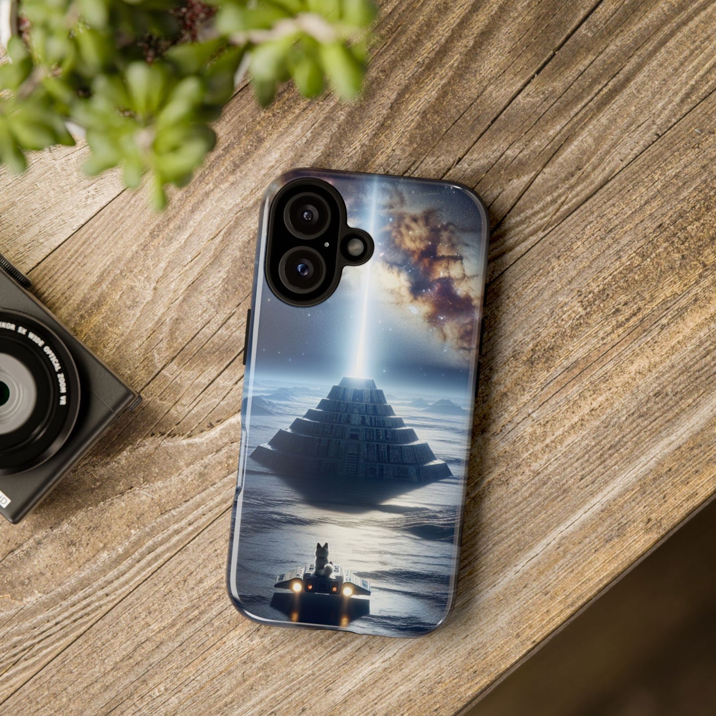 61C Akita Space Adventure Phone Case – Dual-Layer Protective Cover for iPhone & Android