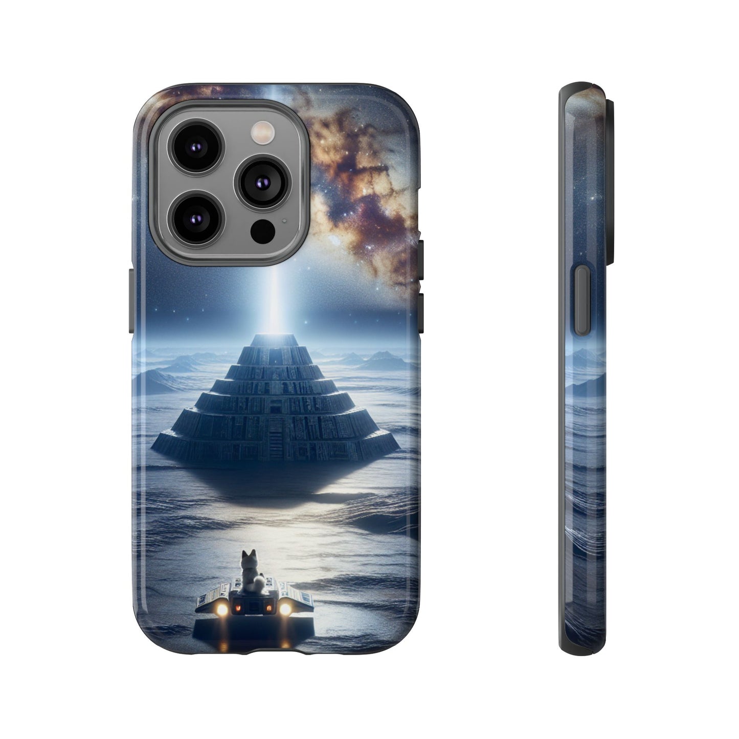 61C Akita Space Adventure Phone Case – Dual-Layer Protective Cover for iPhone & Android