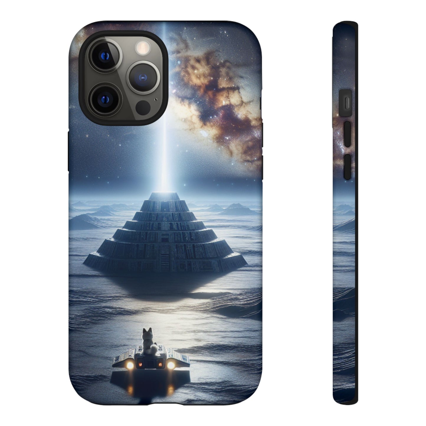 61C Akita Space Adventure Phone Case – Dual-Layer Protective Cover for iPhone & Android