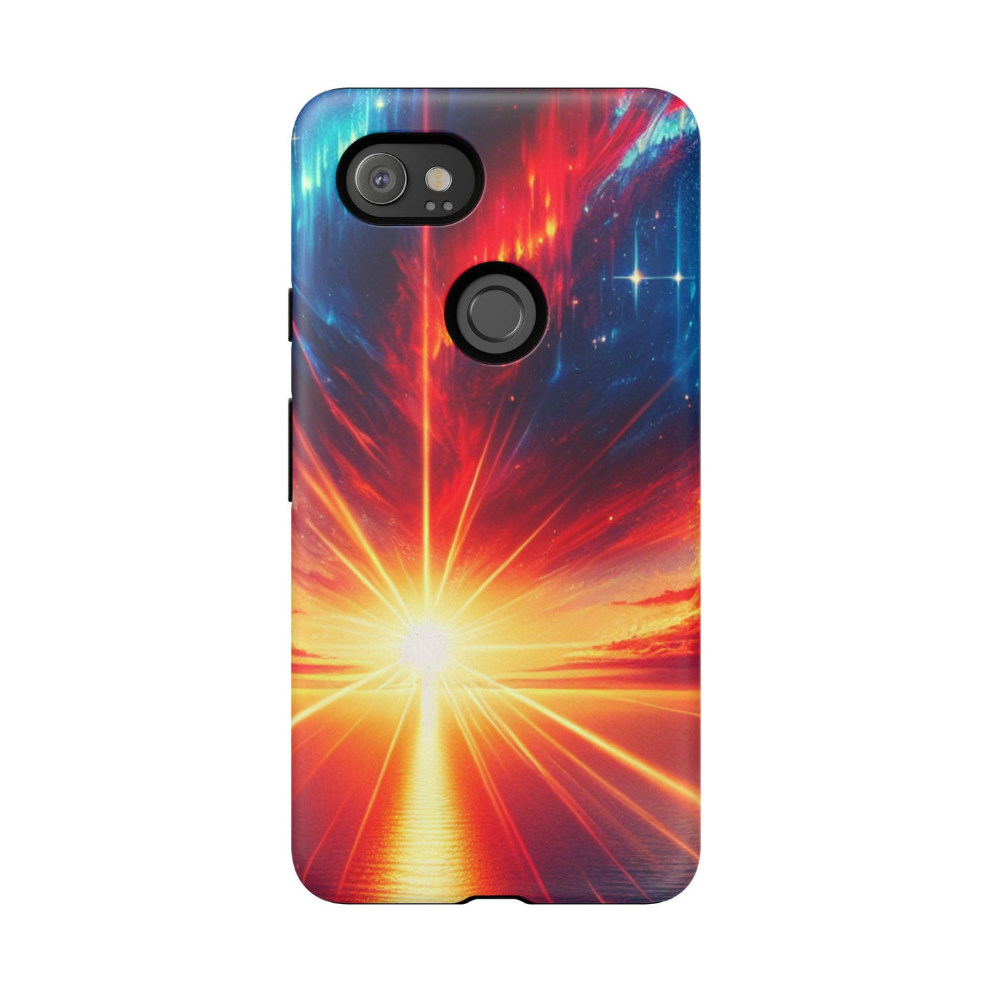 63B2 Sunrise Landscape Art Phone Case – Glossy or Matte Dual-Layer Cover for iPhone & Android