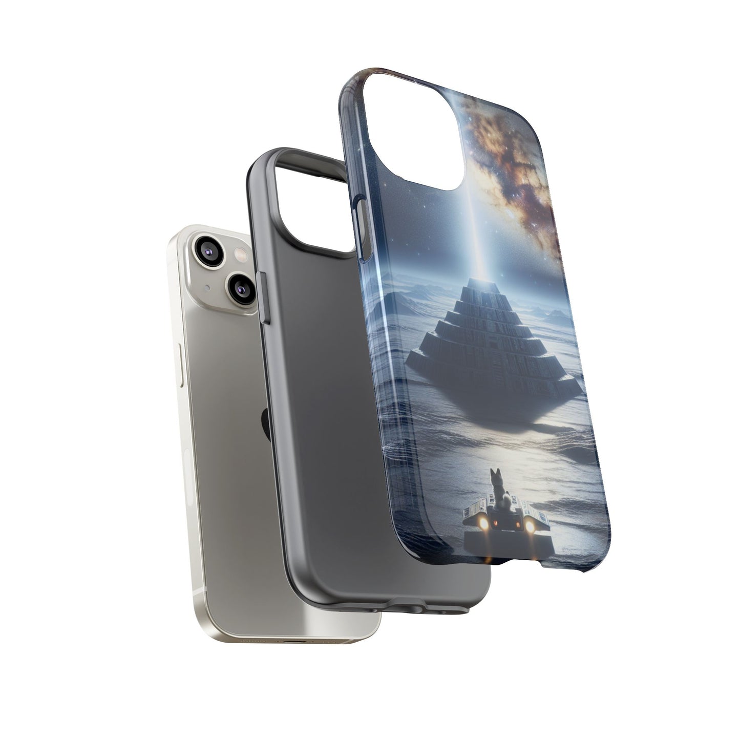61C Akita Space Adventure Phone Case – Dual-Layer Protective Cover for iPhone & Android