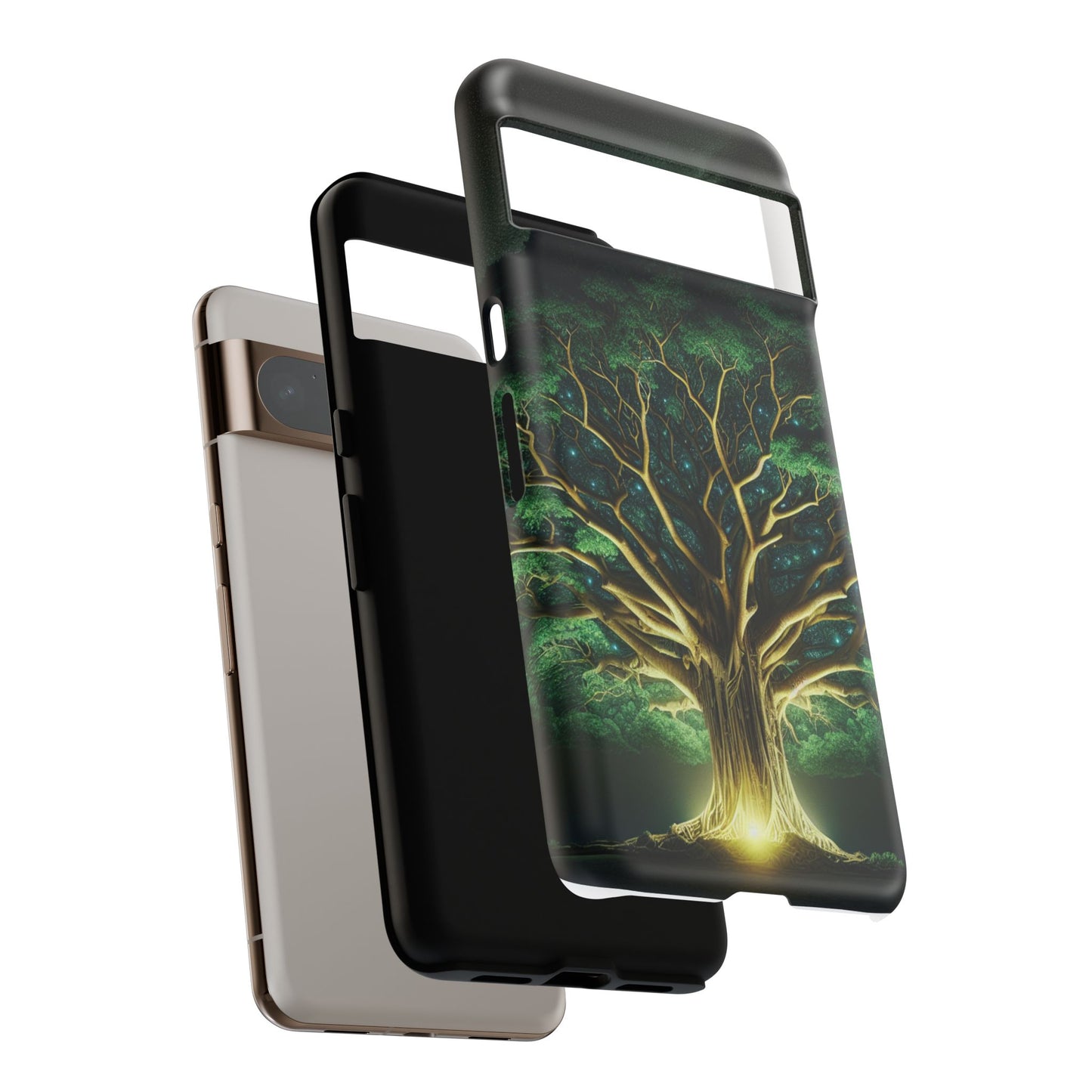 63B1 Tree of Life Nature Art Phone Case – Glossy or Matte Dual-Layer Cover for iPhone & Android