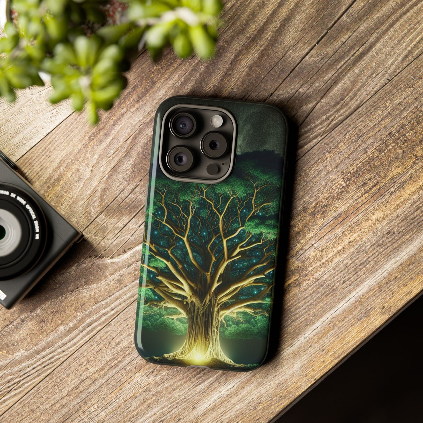 63B1 Tree of Life Nature Art Phone Case – Glossy or Matte Dual-Layer Cover for iPhone & Android