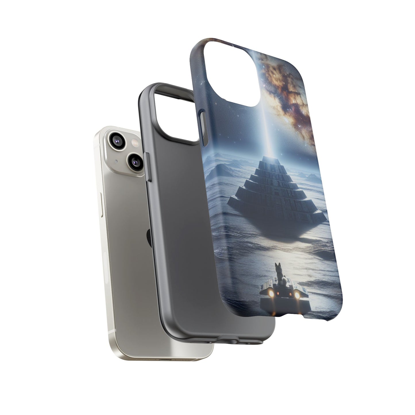 61C Akita Space Adventure Phone Case – Dual-Layer Protective Cover for iPhone & Android