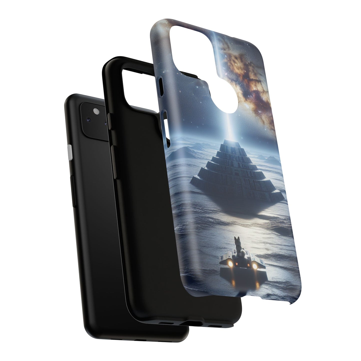 61C Akita Space Adventure Phone Case – Dual-Layer Protective Cover for iPhone & Android