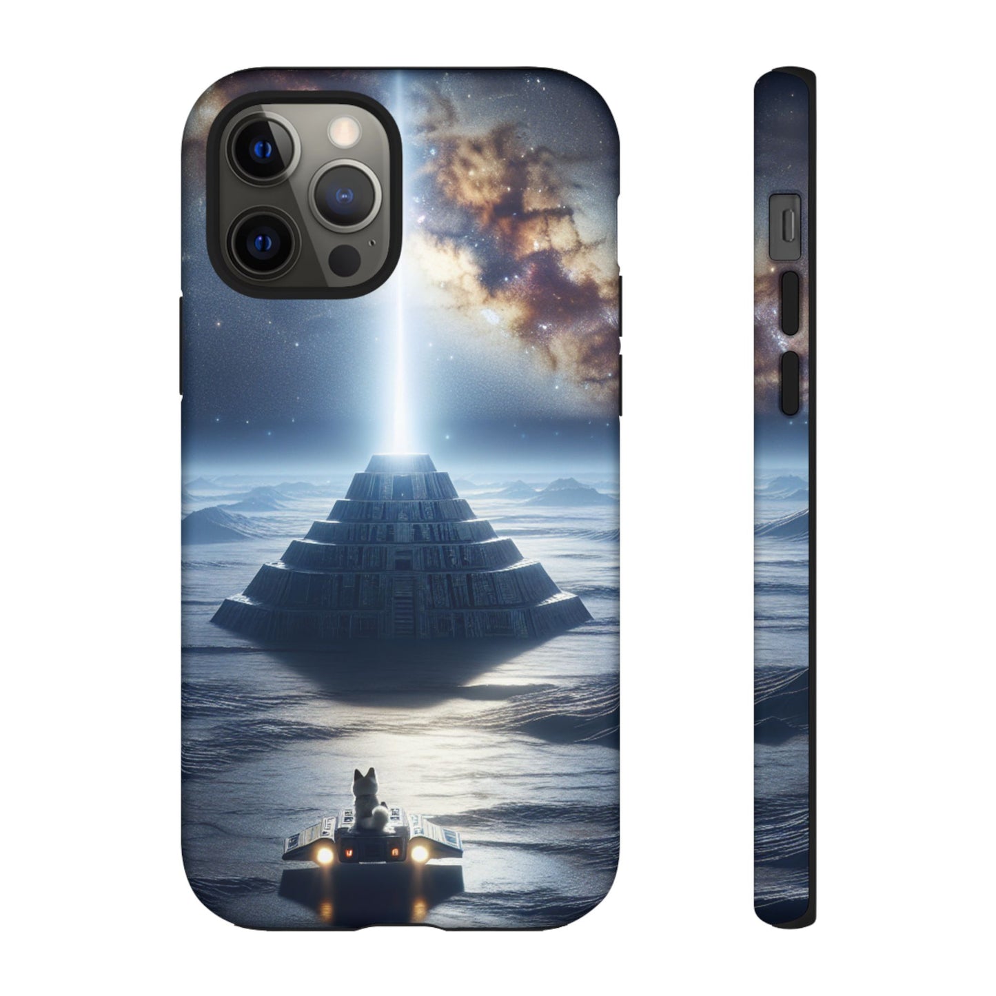61C Akita Space Adventure Phone Case – Dual-Layer Protective Cover for iPhone & Android
