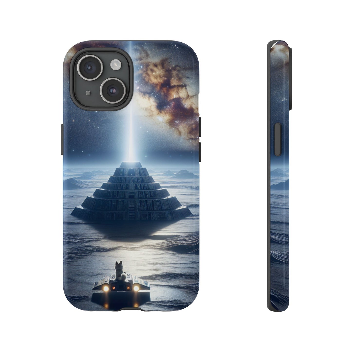 61C Akita Space Adventure Phone Case – Dual-Layer Protective Cover for iPhone & Android