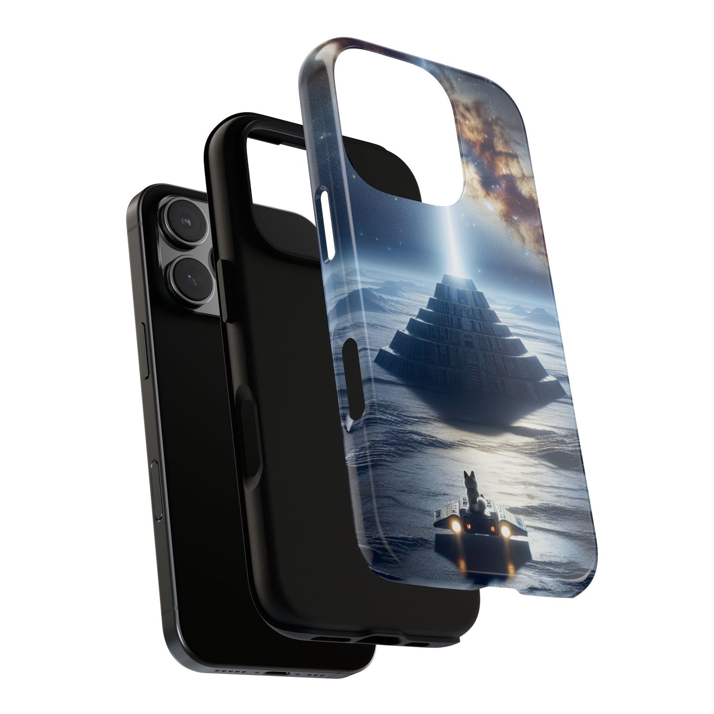 61C Akita Space Adventure Phone Case – Dual-Layer Protective Cover for iPhone & Android