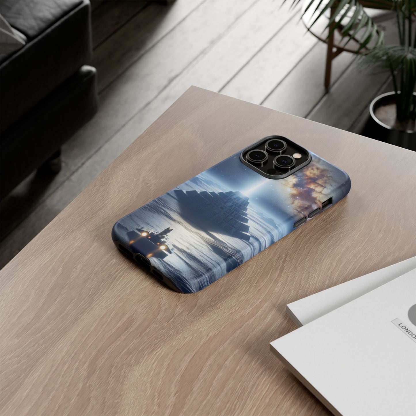 61C Akita Space Adventure Phone Case – Dual-Layer Protective Cover for iPhone & Android