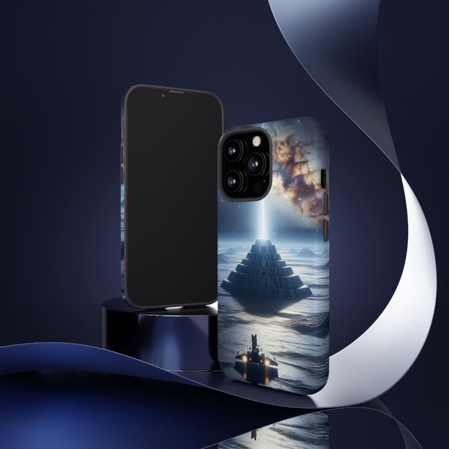 61C Akita Space Adventure Phone Case – Dual-Layer Protective Cover for iPhone & Android