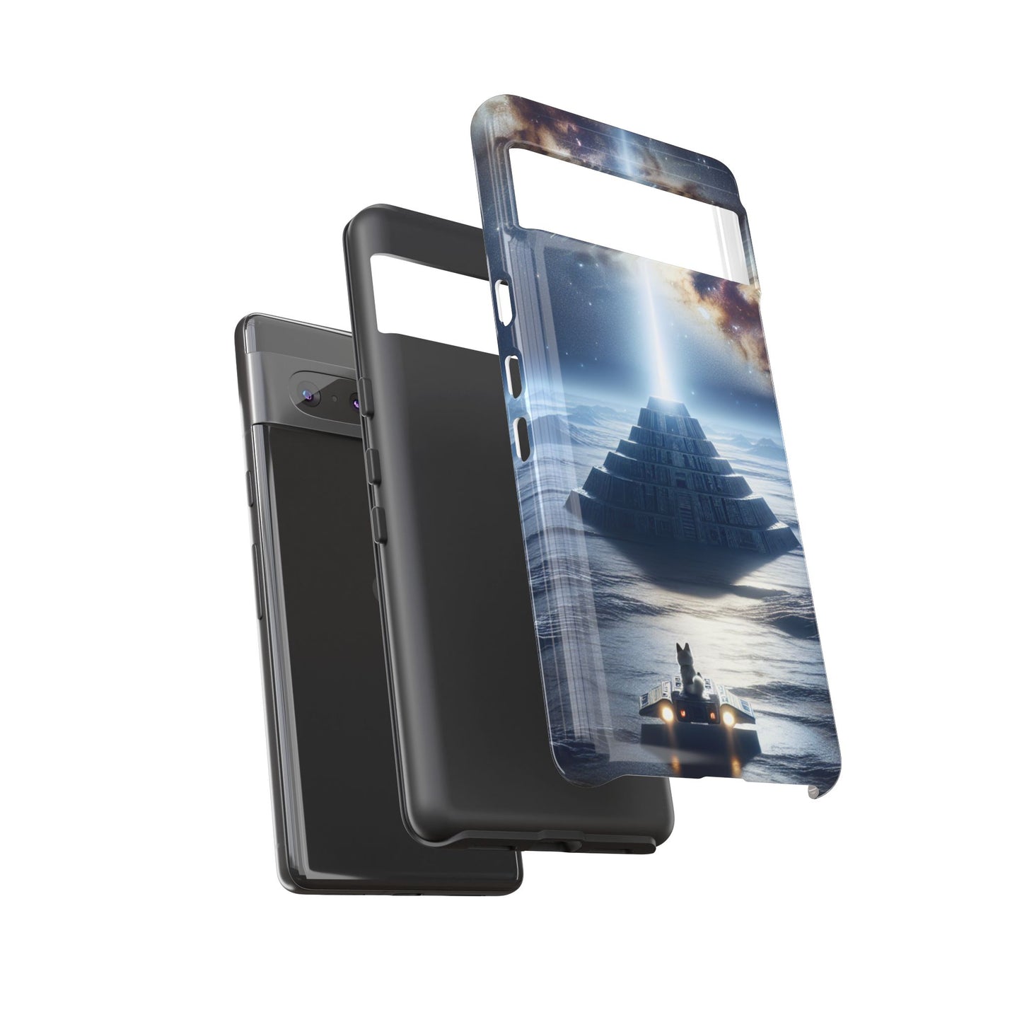 61C Akita Space Adventure Phone Case – Dual-Layer Protective Cover for iPhone & Android