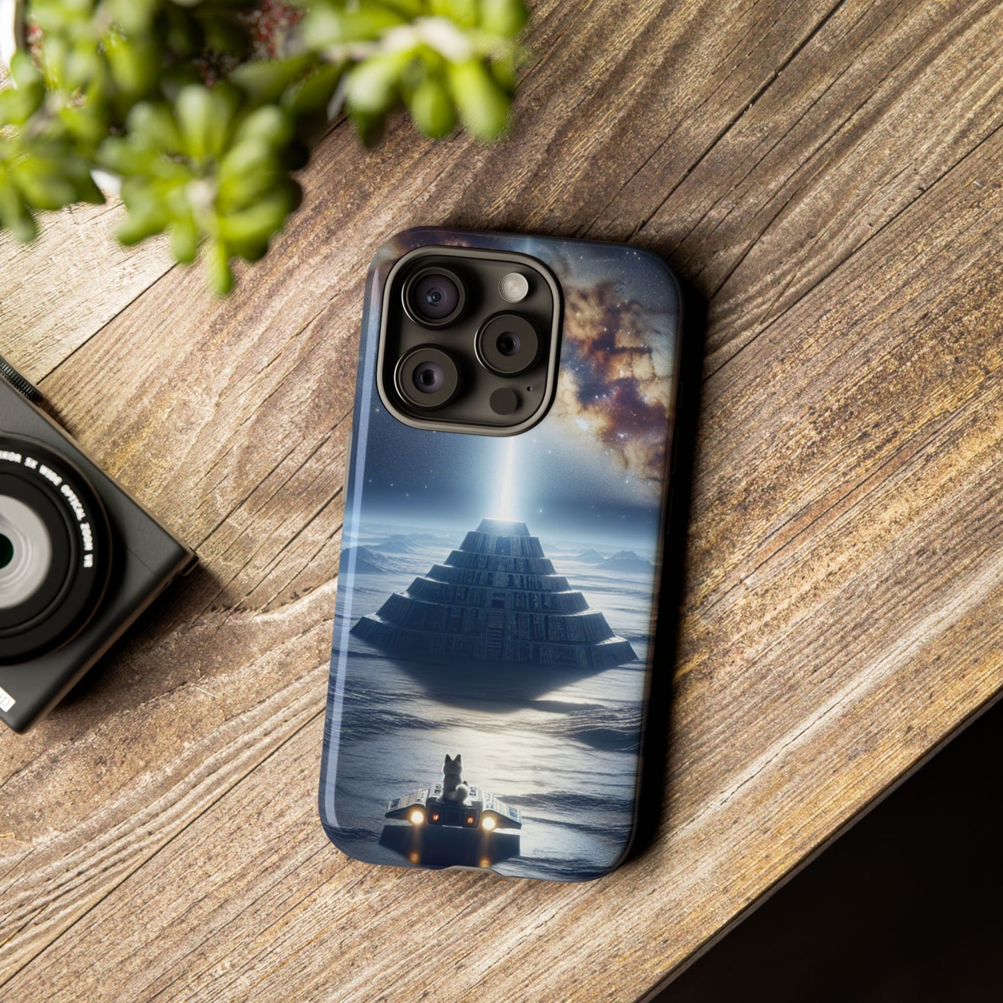 61C Akita Space Adventure Phone Case – Dual-Layer Protective Cover for iPhone & Android