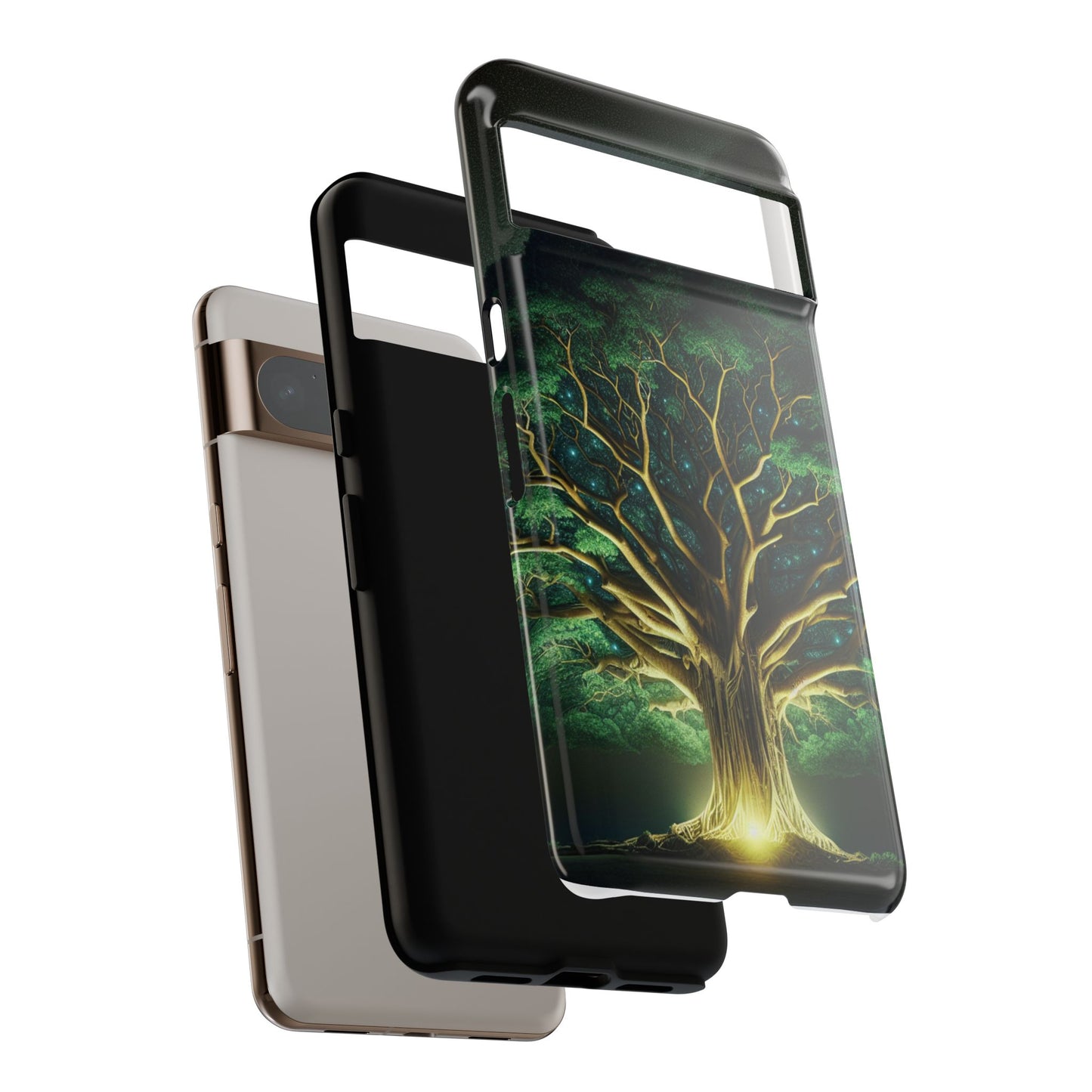 63B1 Tree of Life Nature Art Phone Case – Glossy or Matte Dual-Layer Cover for iPhone & Android