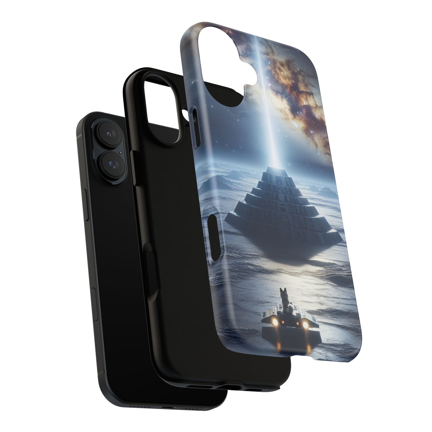 61C Akita Space Adventure Phone Case – Dual-Layer Protective Cover for iPhone & Android