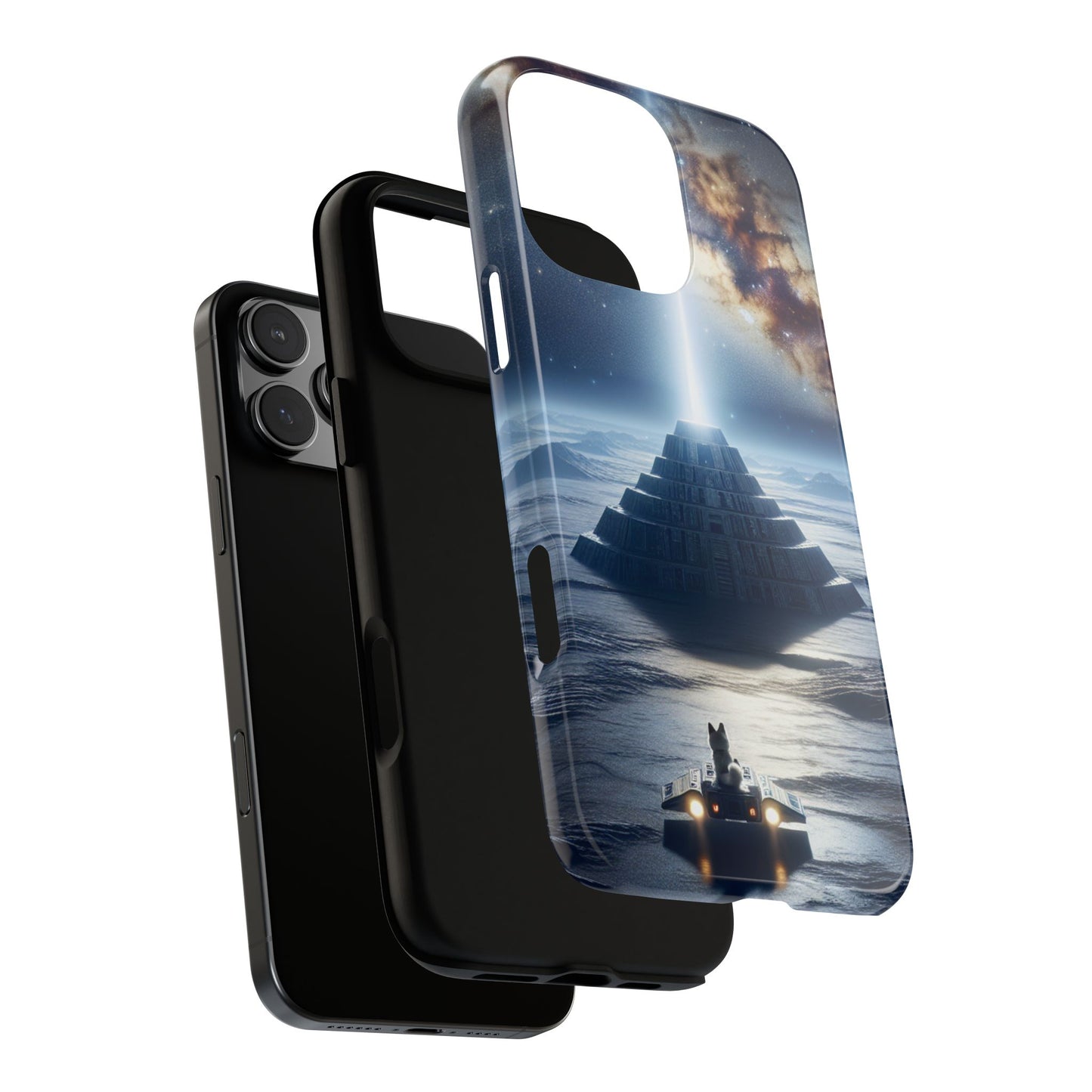 61C Akita Space Adventure Phone Case – Dual-Layer Protective Cover for iPhone & Android