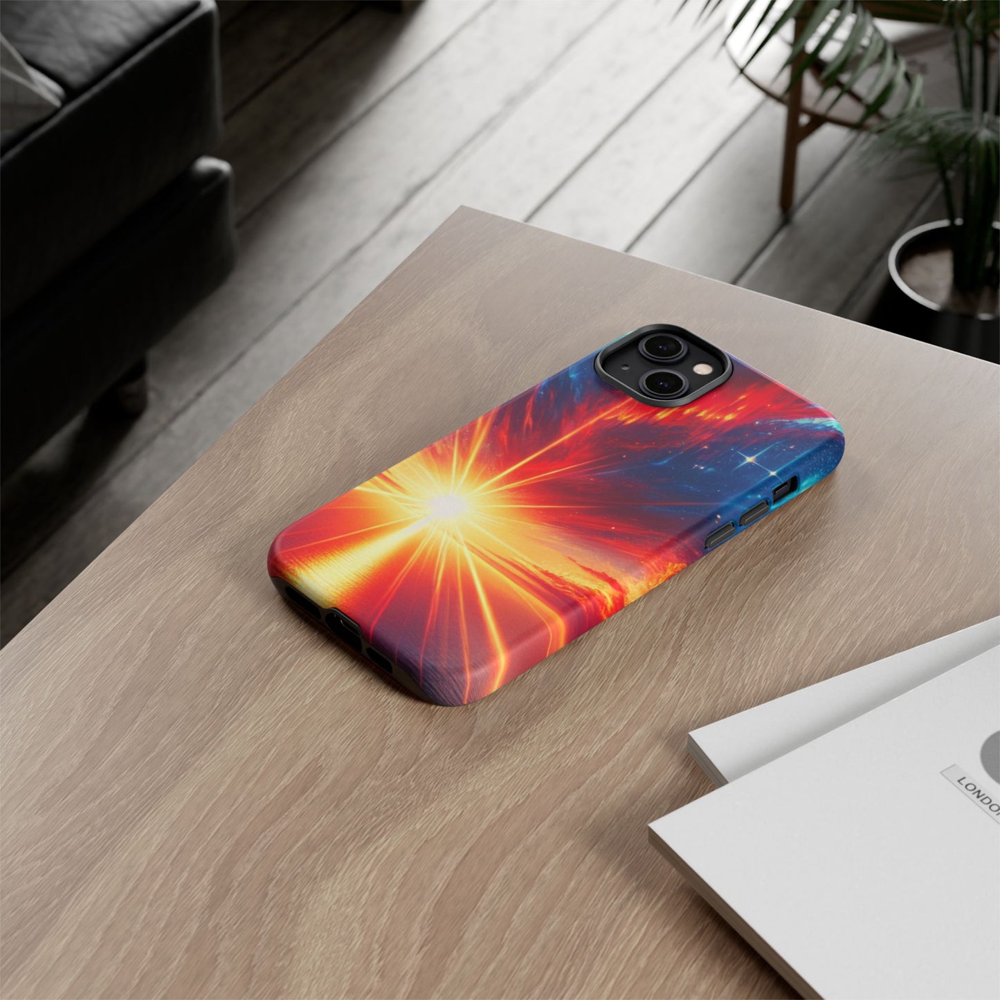 63B2 Sunrise Landscape Art Phone Case – Glossy or Matte Dual-Layer Cover for iPhone & Android