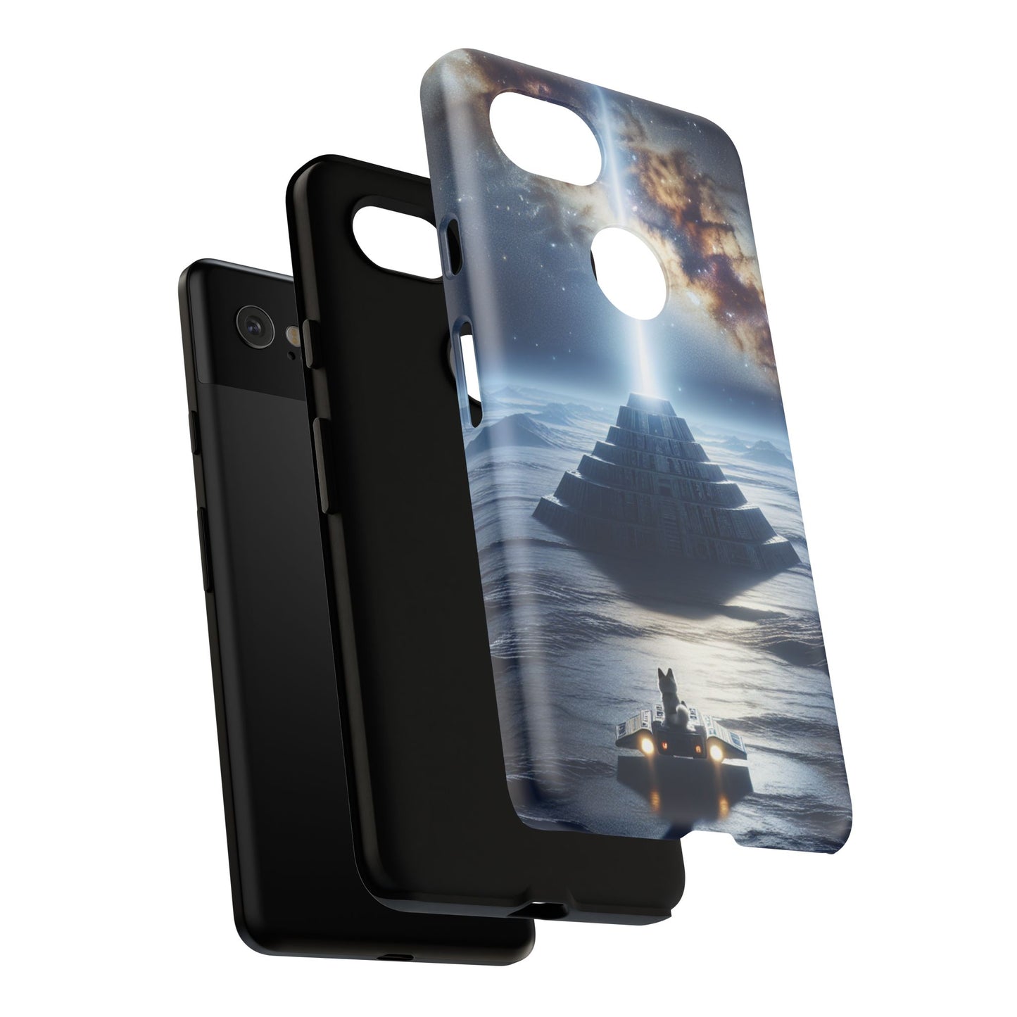 61C Akita Space Adventure Phone Case – Dual-Layer Protective Cover for iPhone & Android