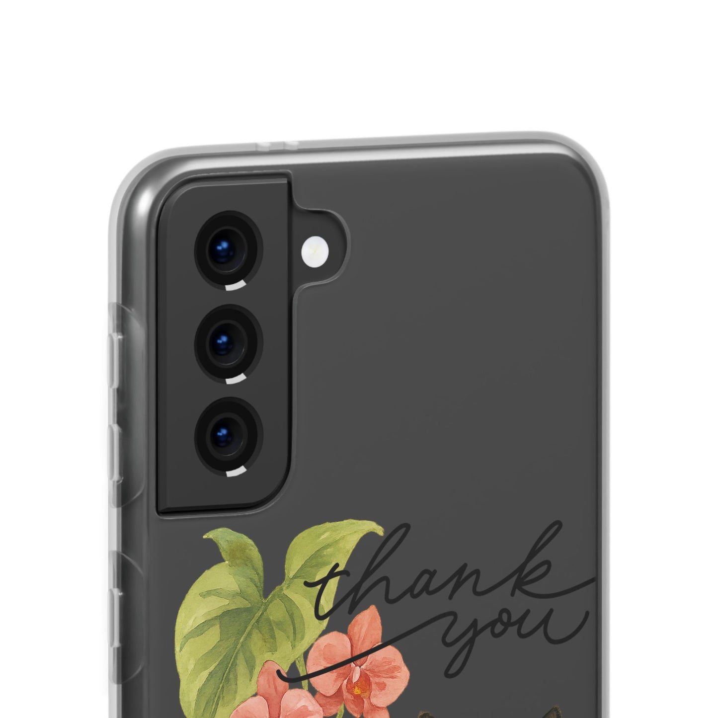 62A Cute Cat Thank You Phone Case – Flexible Matte TPU Slim Cover for iPhone & Android Gift