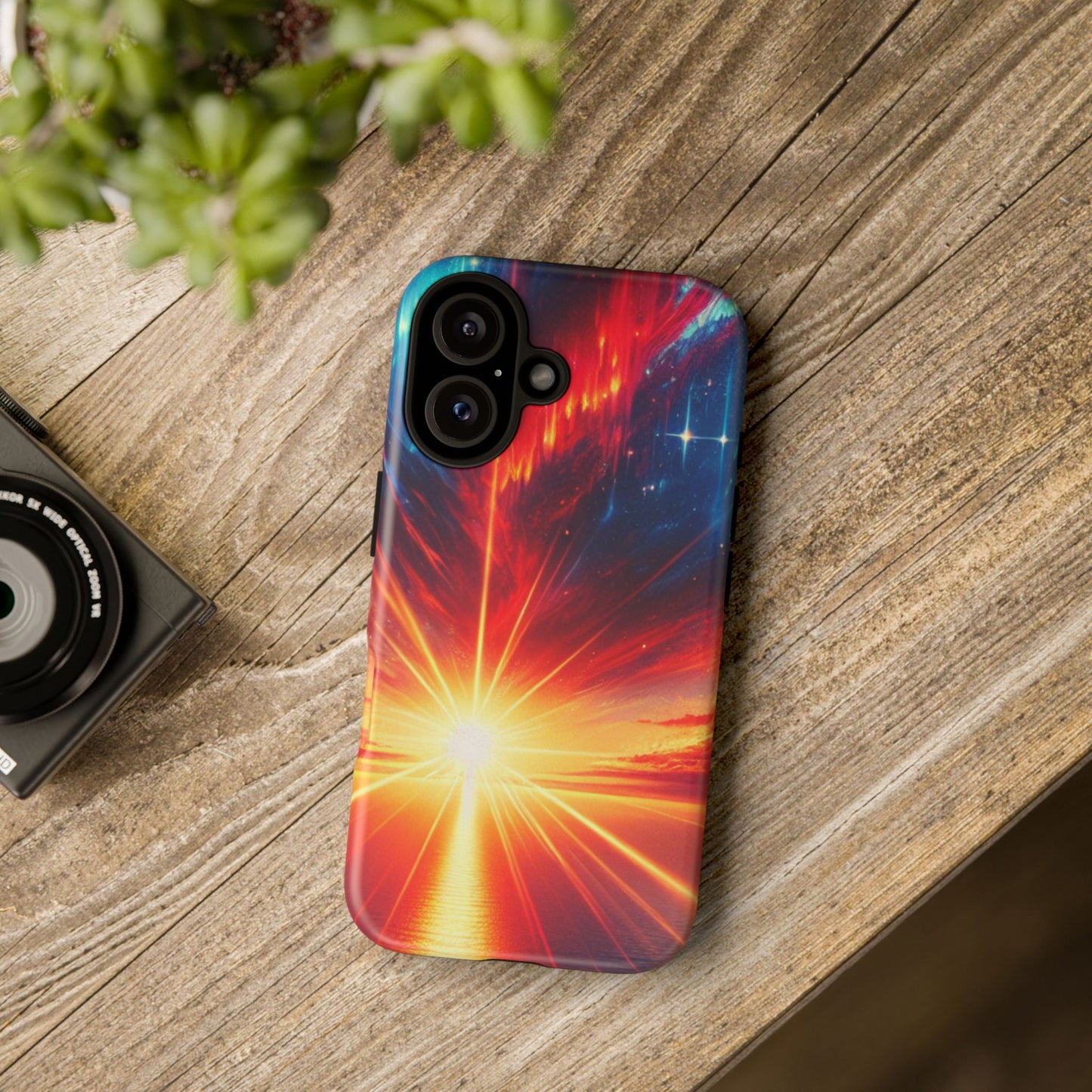 63B2 Sunrise Landscape Art Phone Case – Glossy or Matte Dual-Layer Cover for iPhone & Android