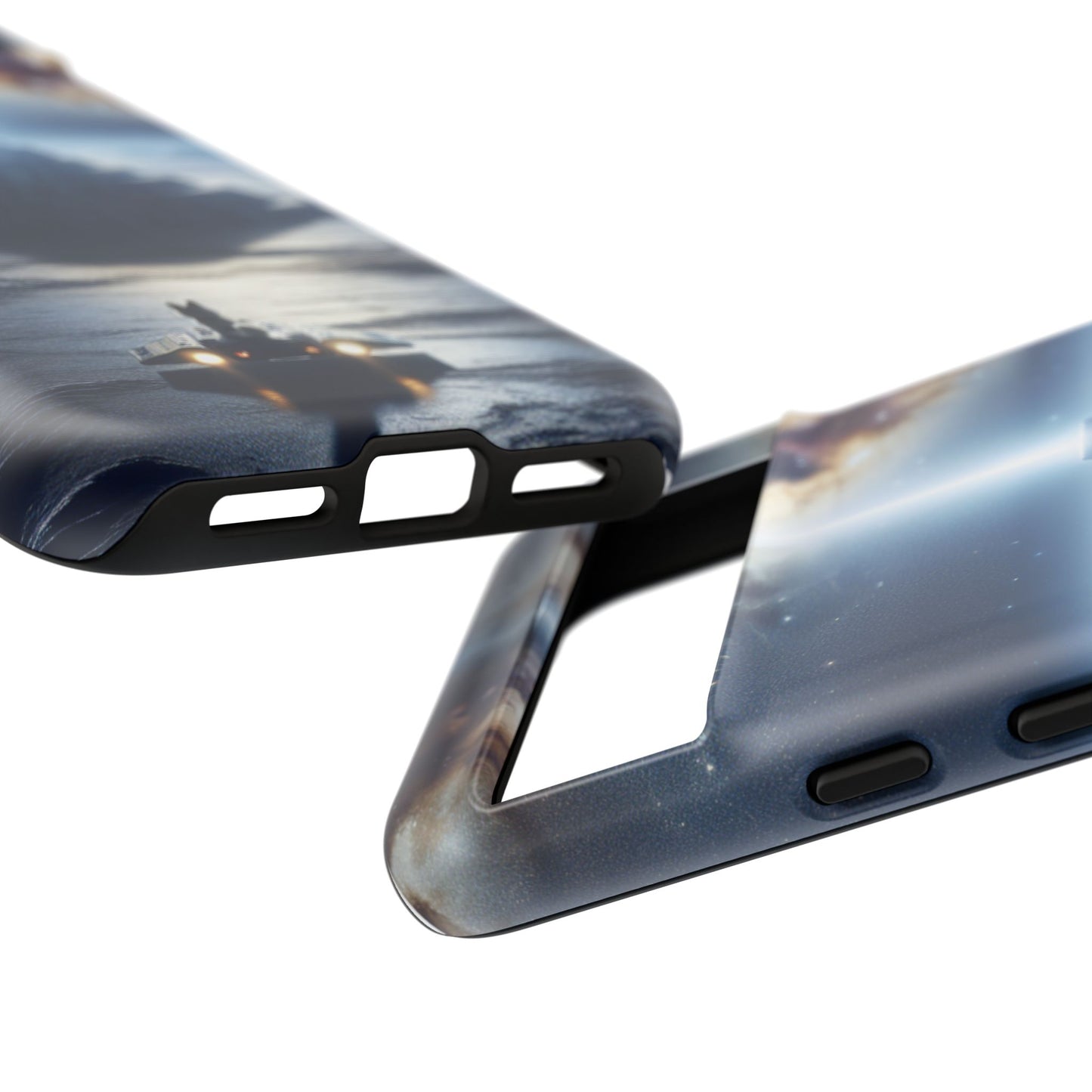 61C Akita Space Adventure Phone Case – Dual-Layer Protective Cover for iPhone & Android