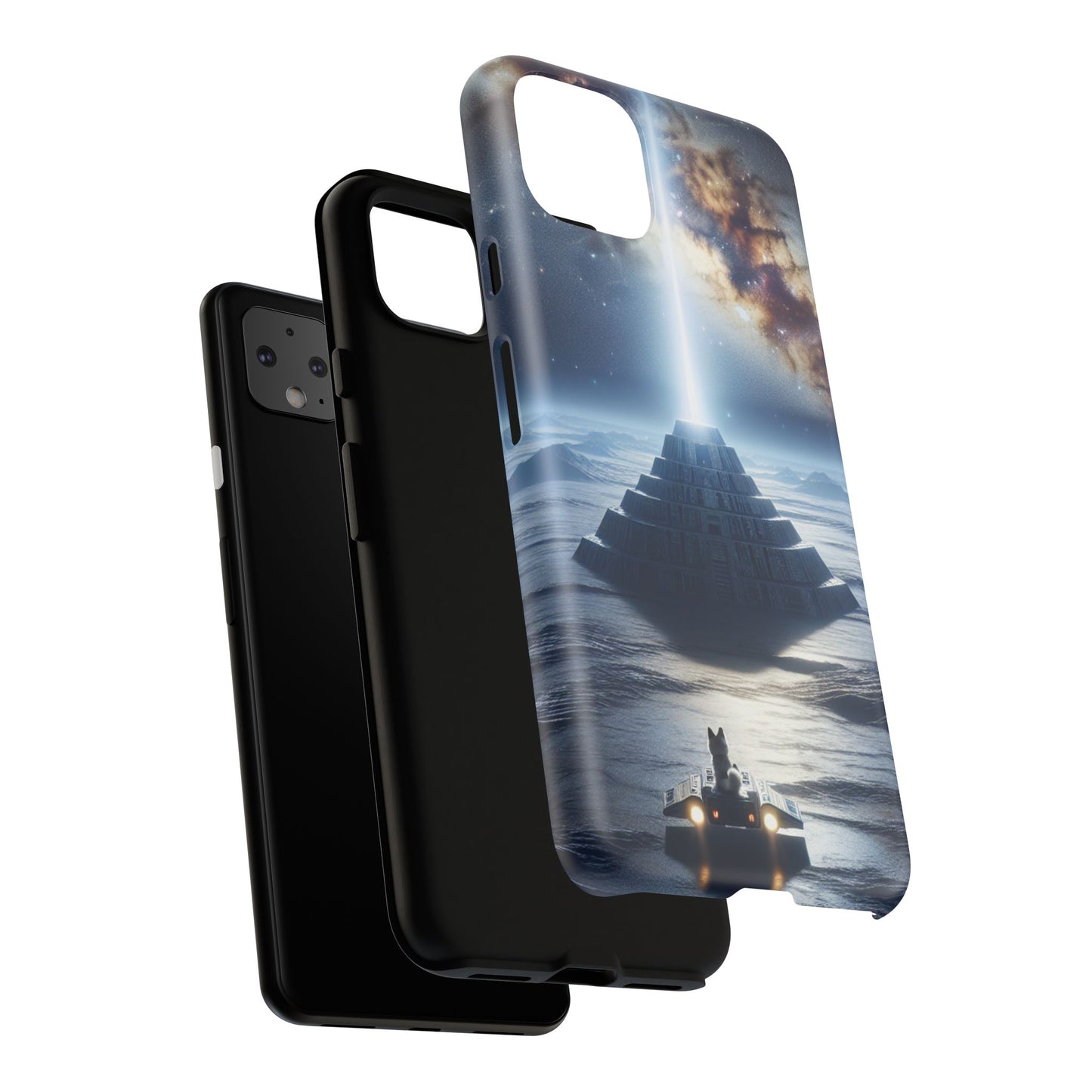 61C Akita Space Adventure Phone Case – Dual-Layer Protective Cover for iPhone & Android