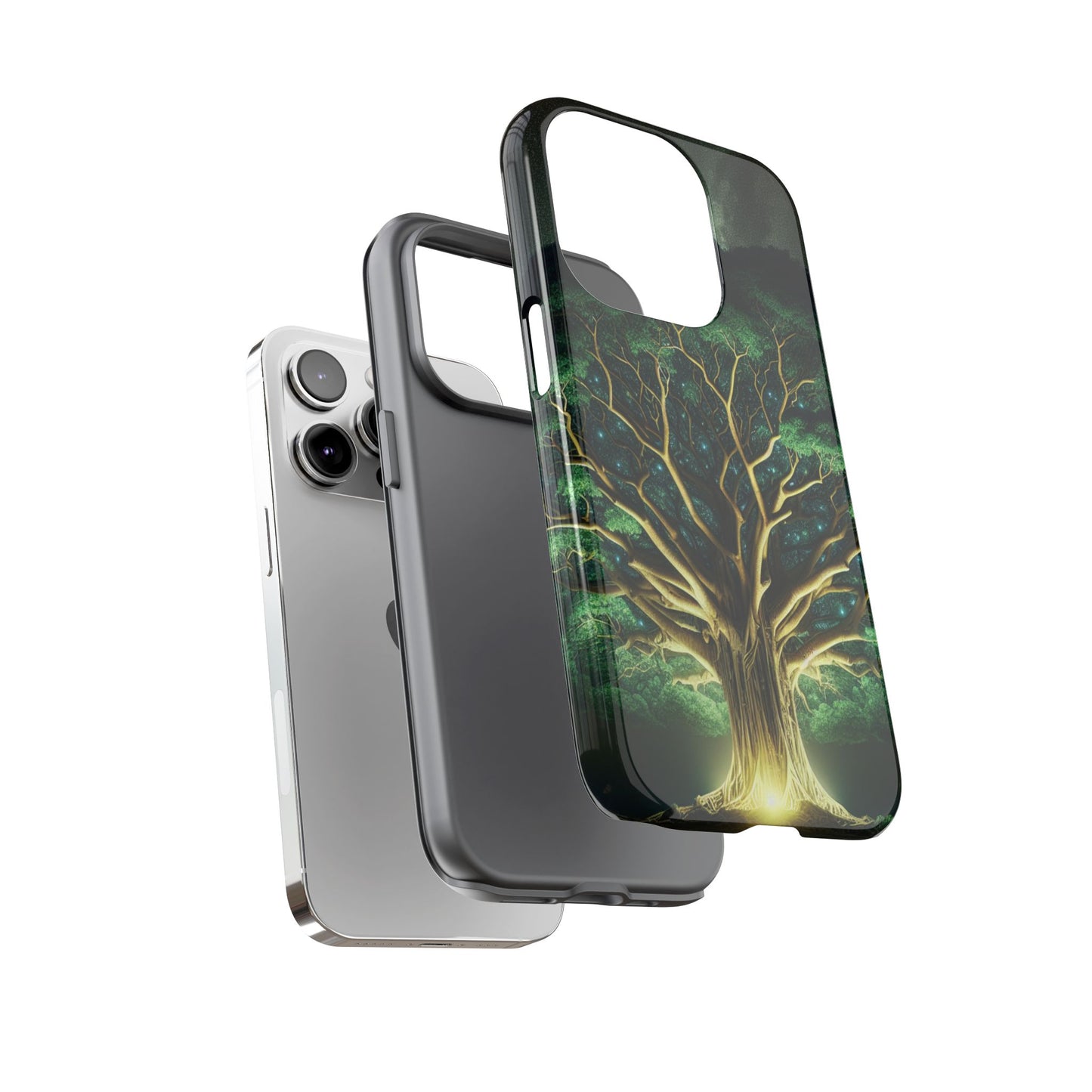 63B1 Tree of Life Nature Art Phone Case – Glossy or Matte Dual-Layer Cover for iPhone & Android