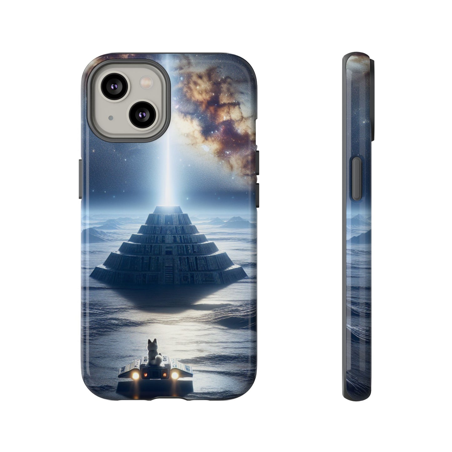 61C Akita Space Adventure Phone Case – Dual-Layer Protective Cover for iPhone & Android