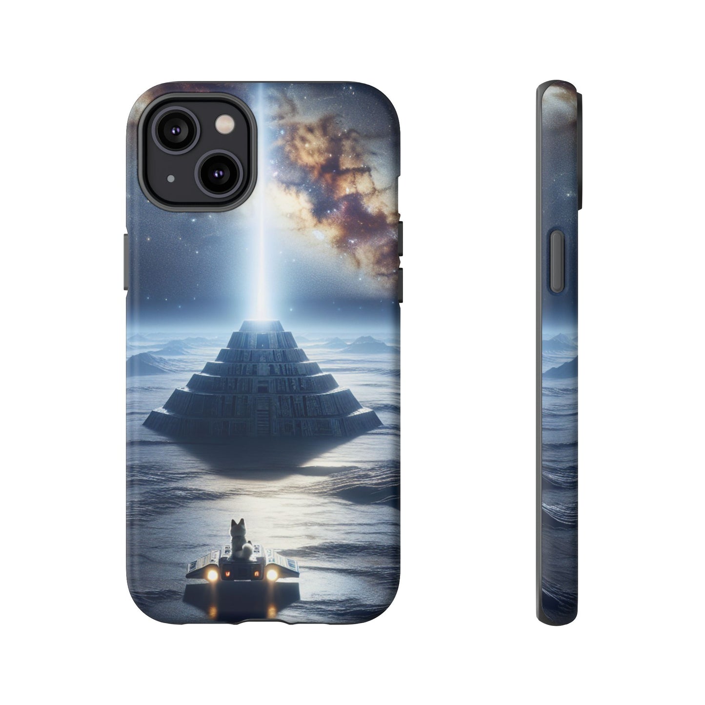 61C Akita Space Adventure Phone Case – Dual-Layer Protective Cover for iPhone & Android