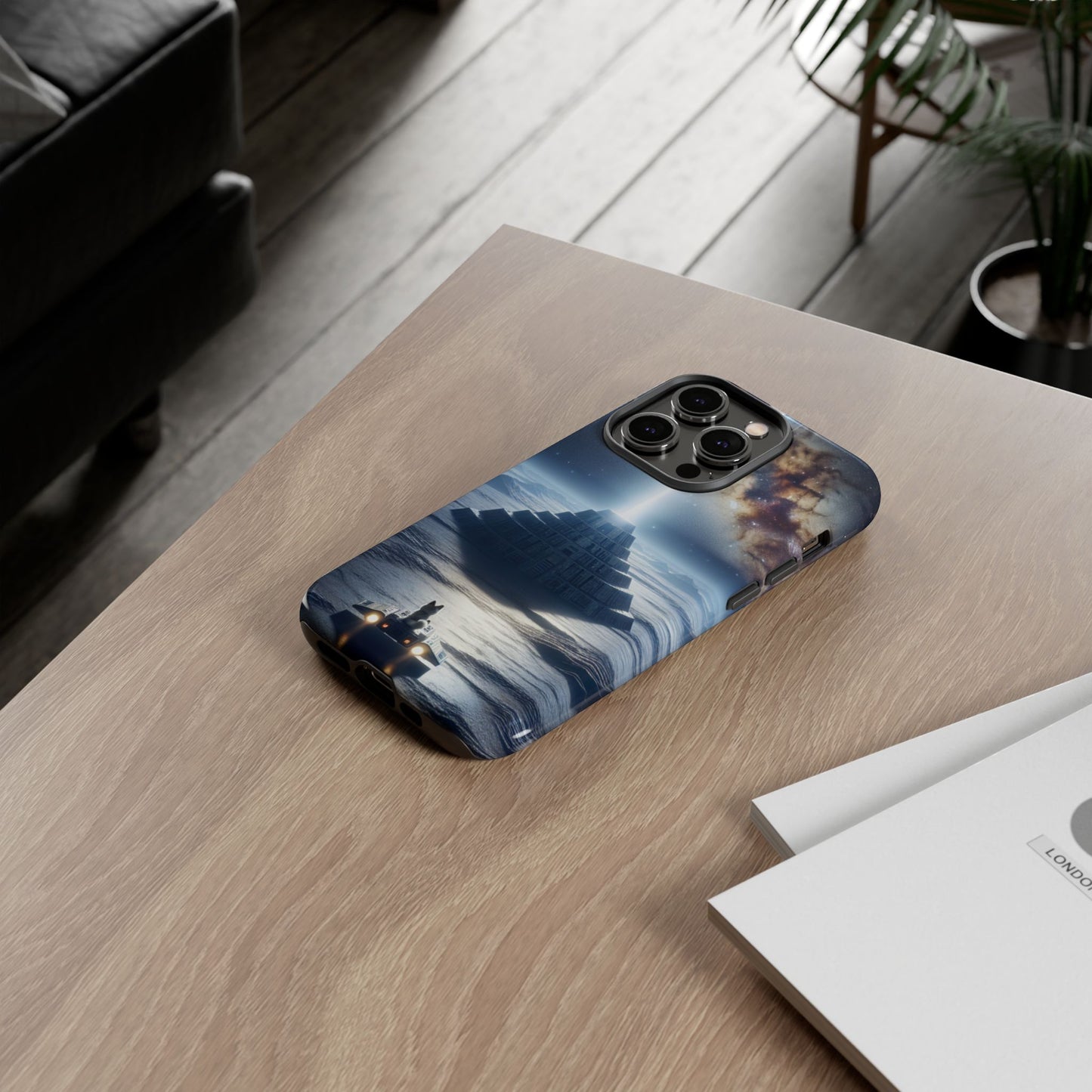 61C Akita Space Adventure Phone Case – Dual-Layer Protective Cover for iPhone & Android