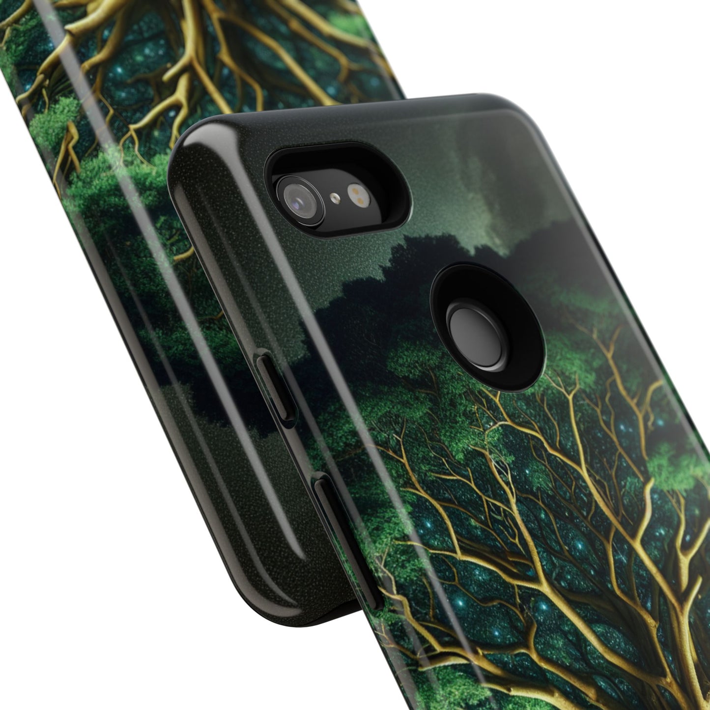 63B1 Tree of Life Nature Art Phone Case – Glossy or Matte Dual-Layer Cover for iPhone & Android