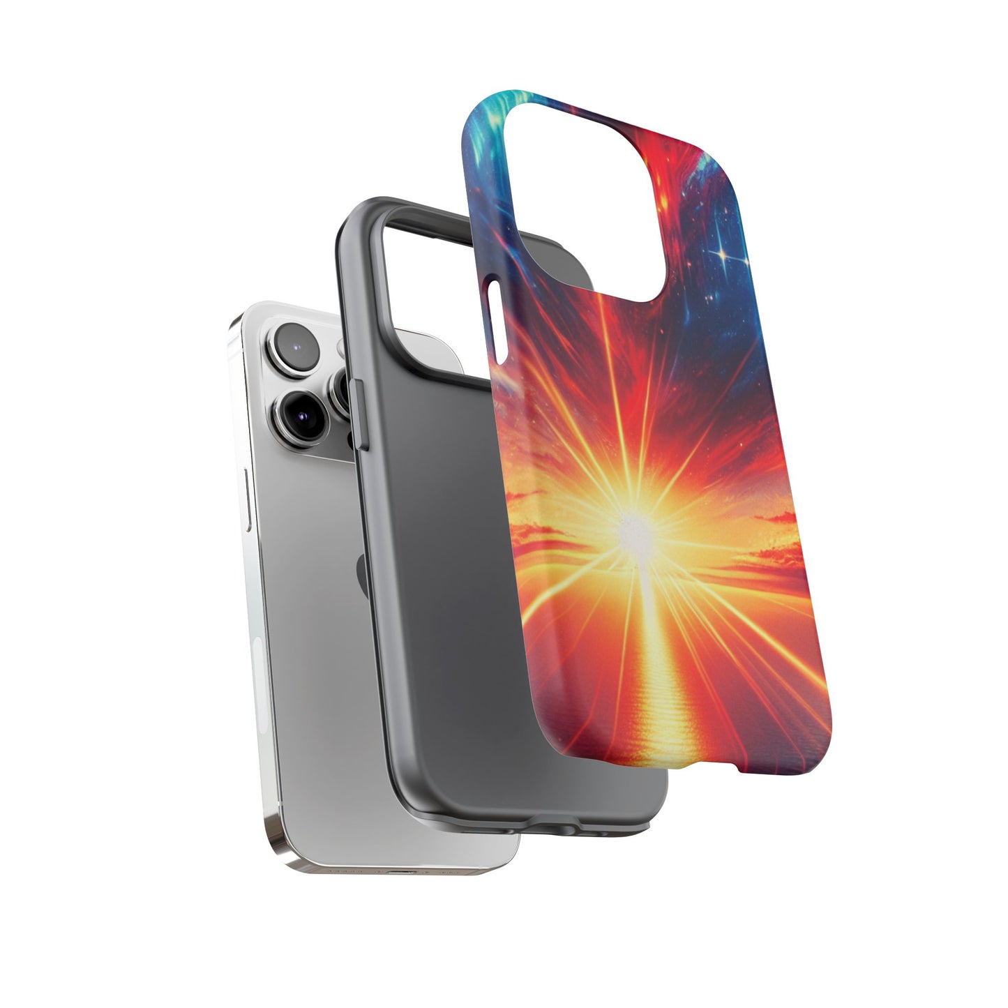 63B2 Sunrise Landscape Art Phone Case – Glossy or Matte Dual-Layer Cover for iPhone & Android