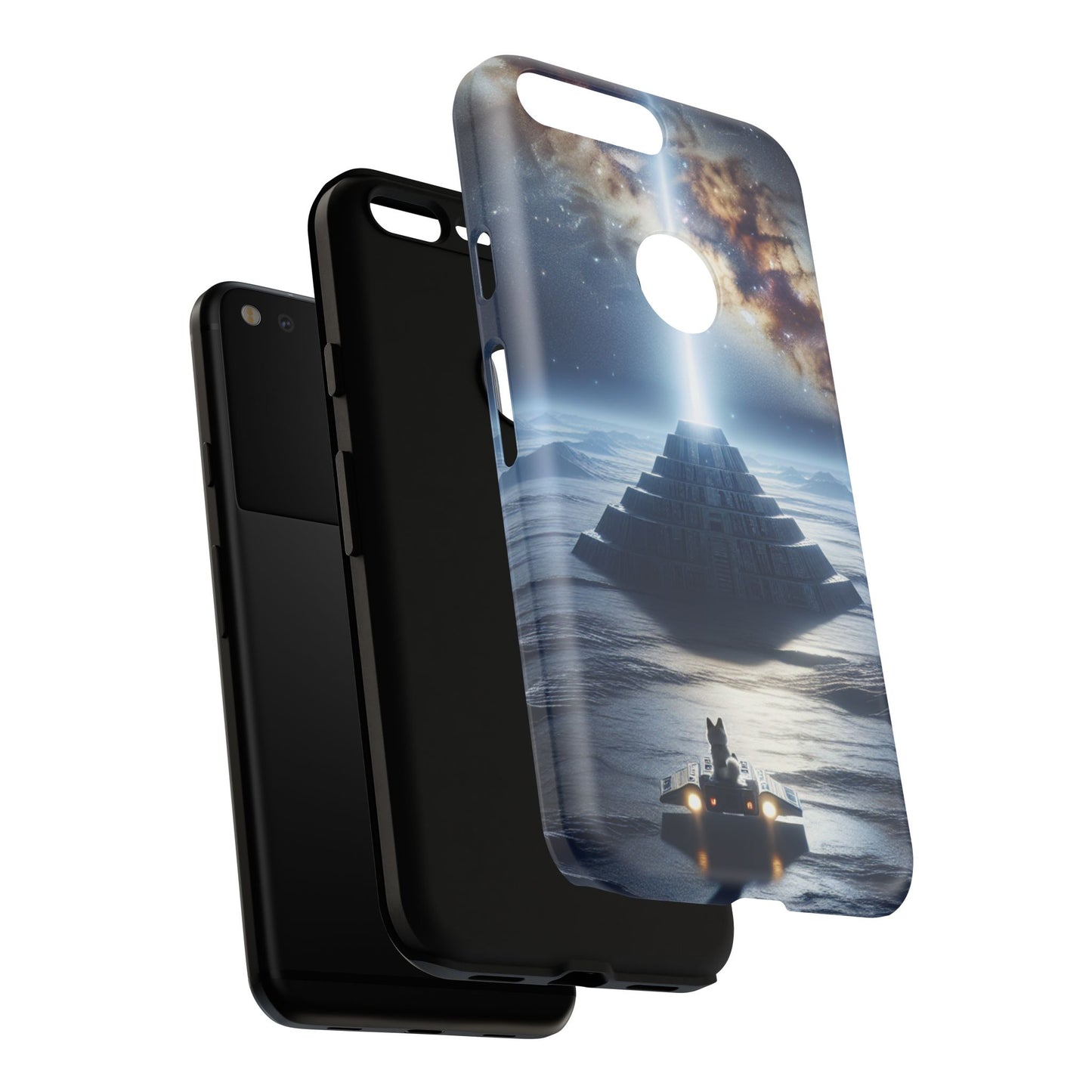 61C Akita Space Adventure Phone Case – Dual-Layer Protective Cover for iPhone & Android