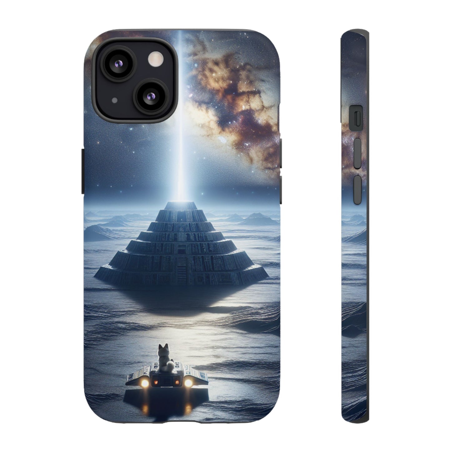 61C Akita Space Adventure Phone Case – Dual-Layer Protective Cover for iPhone & Android